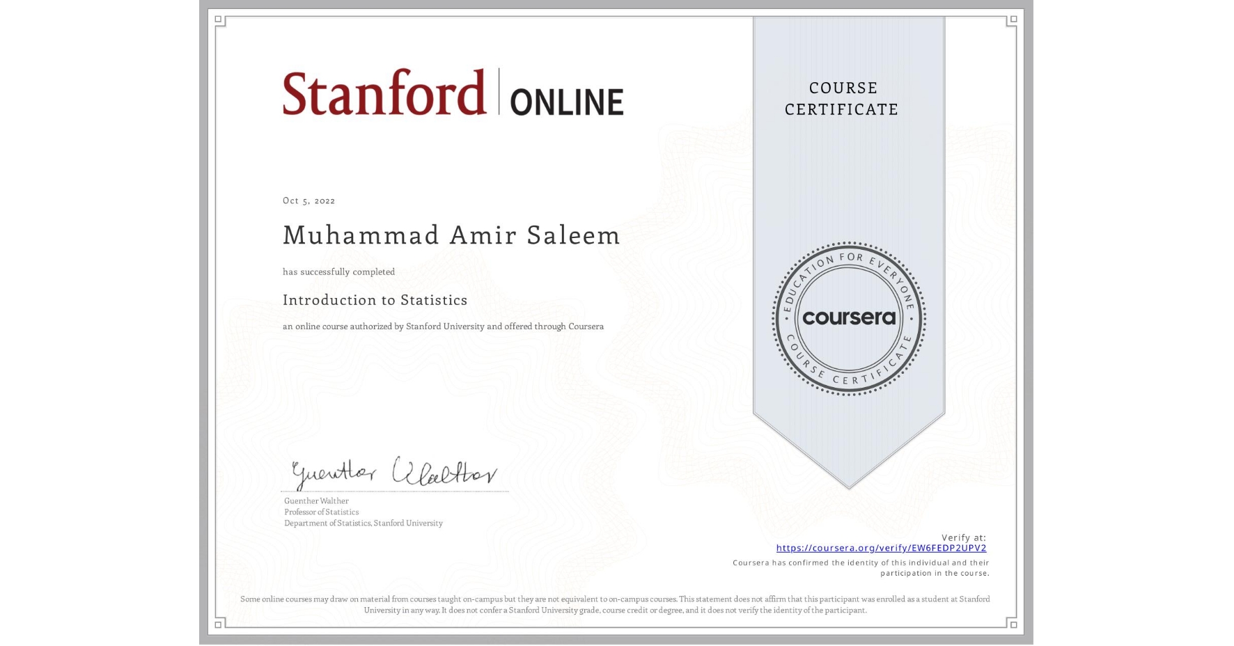 Introduction to Statistics