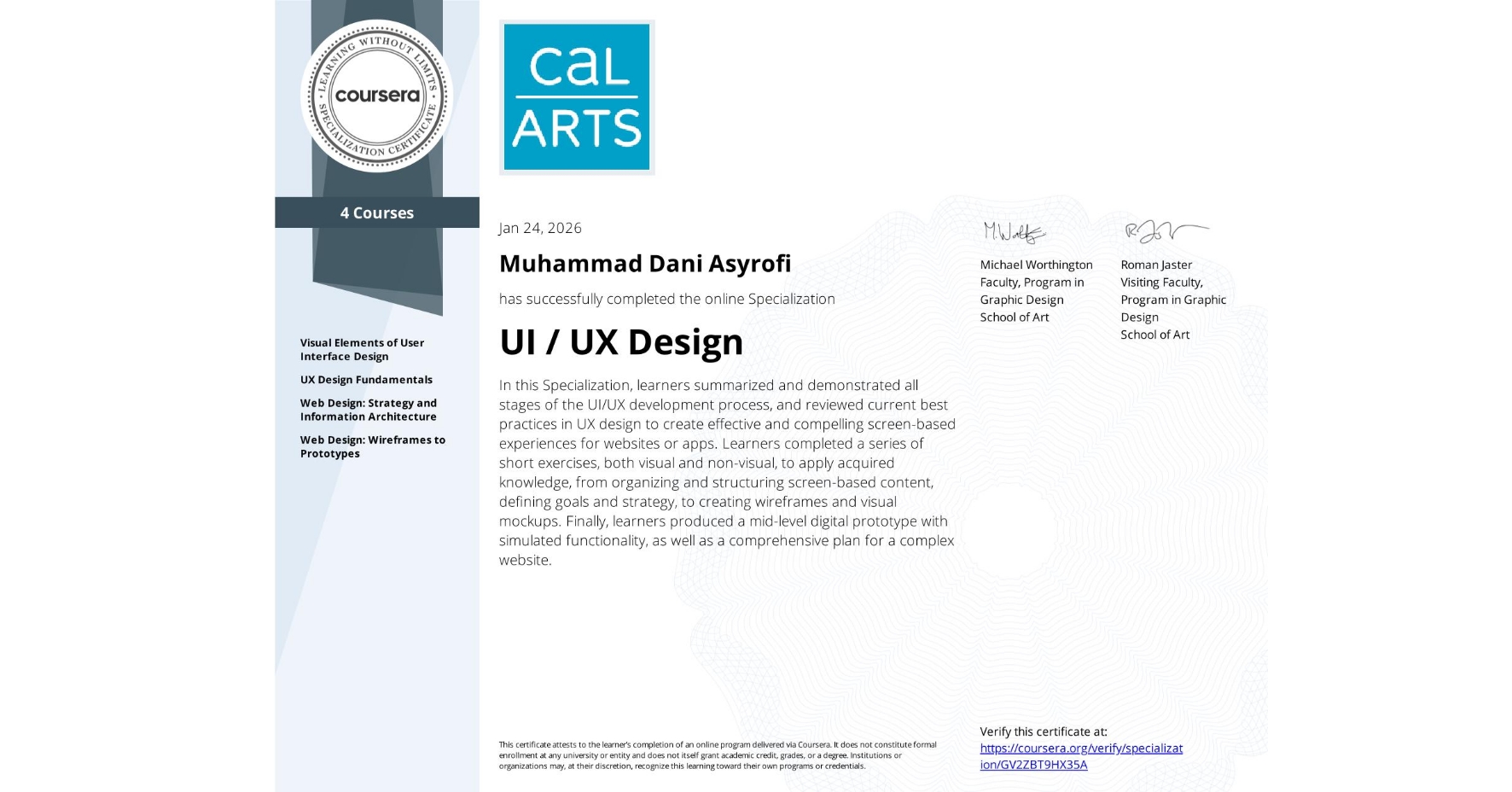 UI / UX Design Specialization