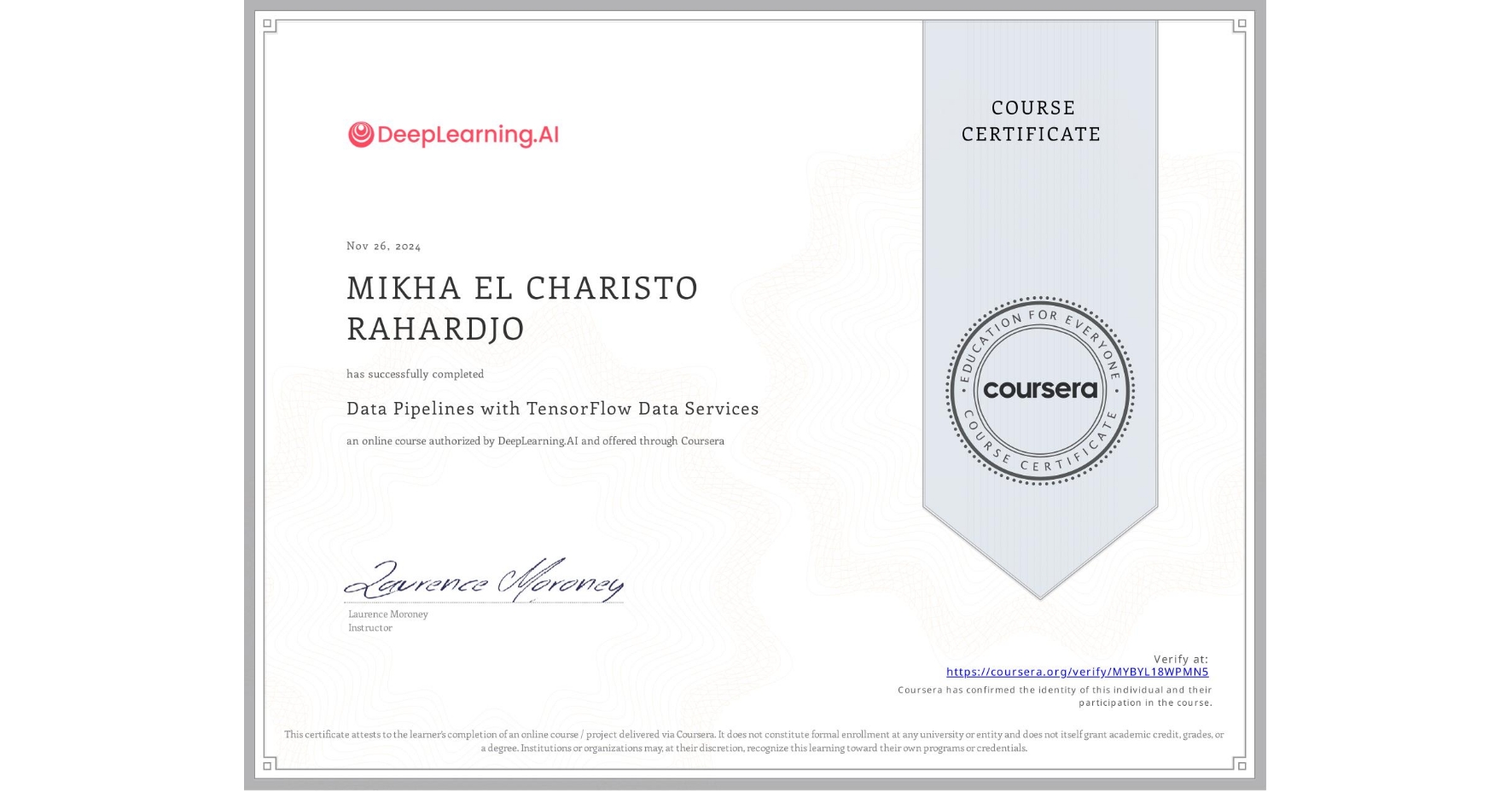 Data Pipelines with TensorFlow Data Services