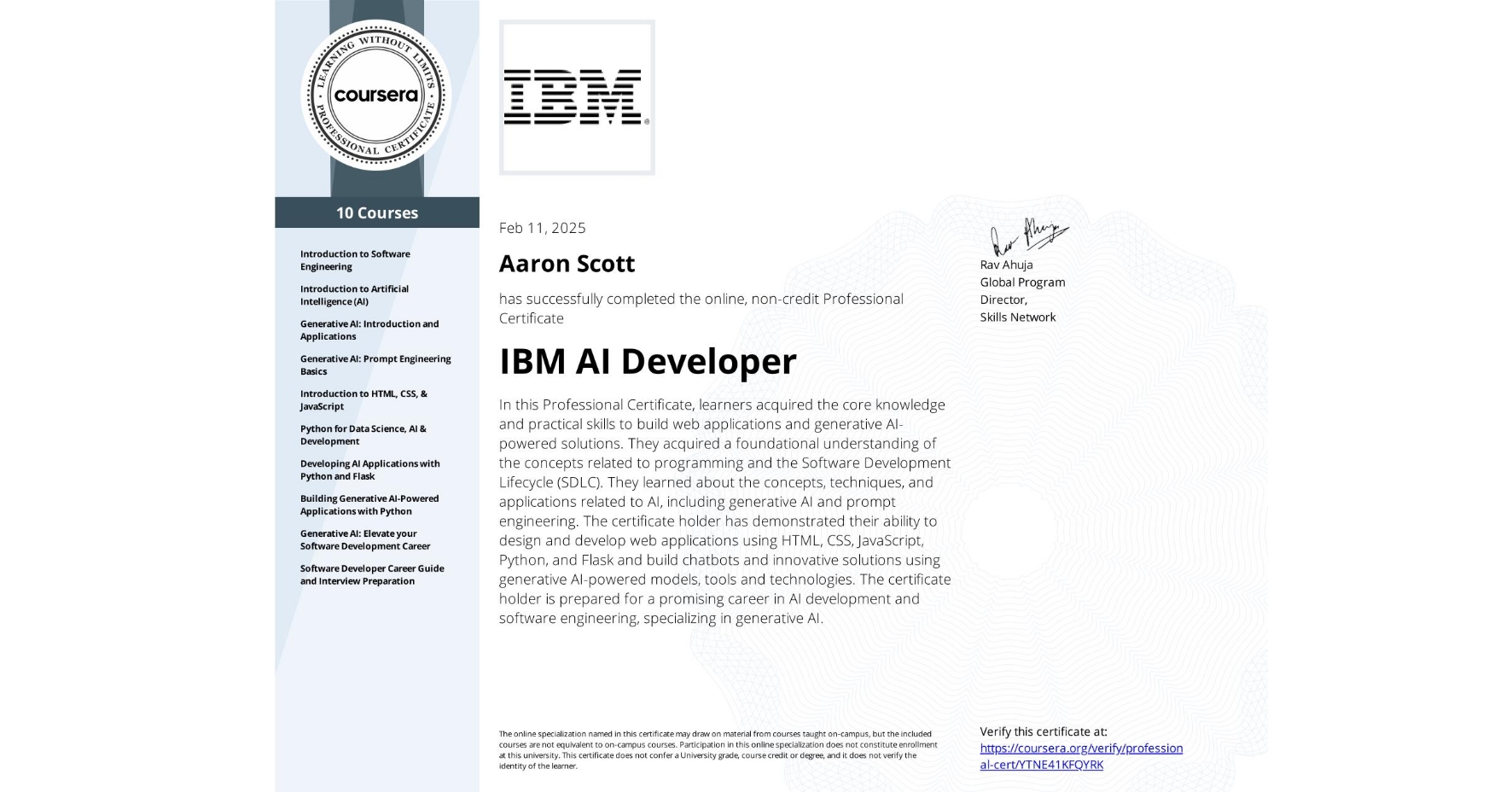 IBM Certificate