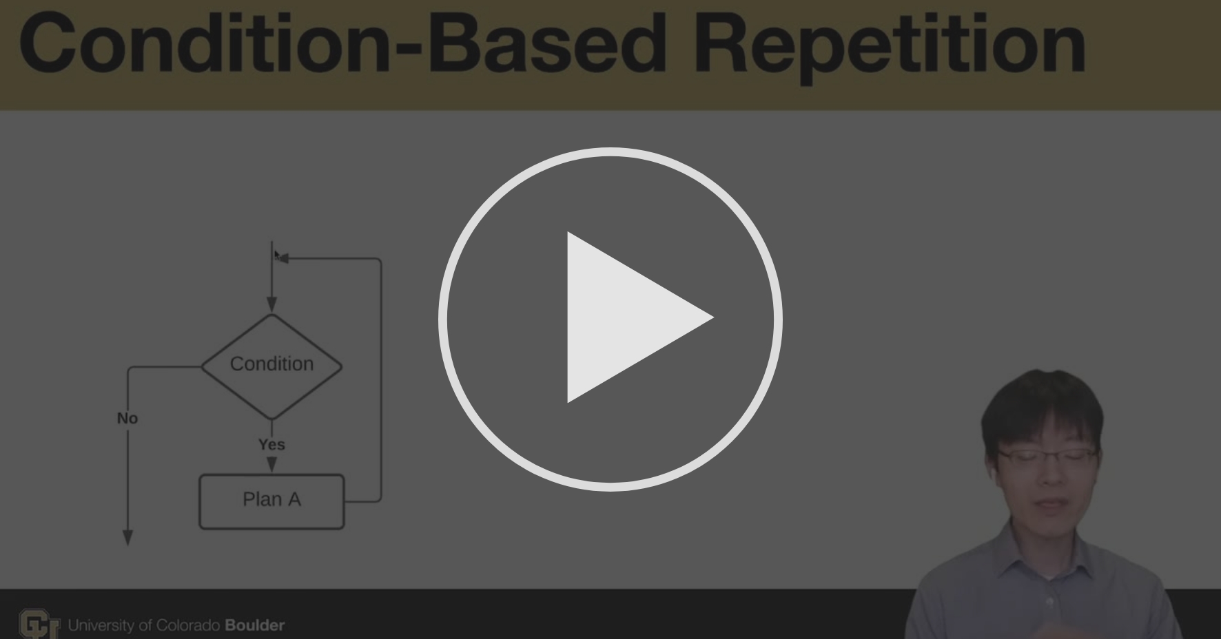 Condition-based repetition - Flow Control - Repetition | Coursera