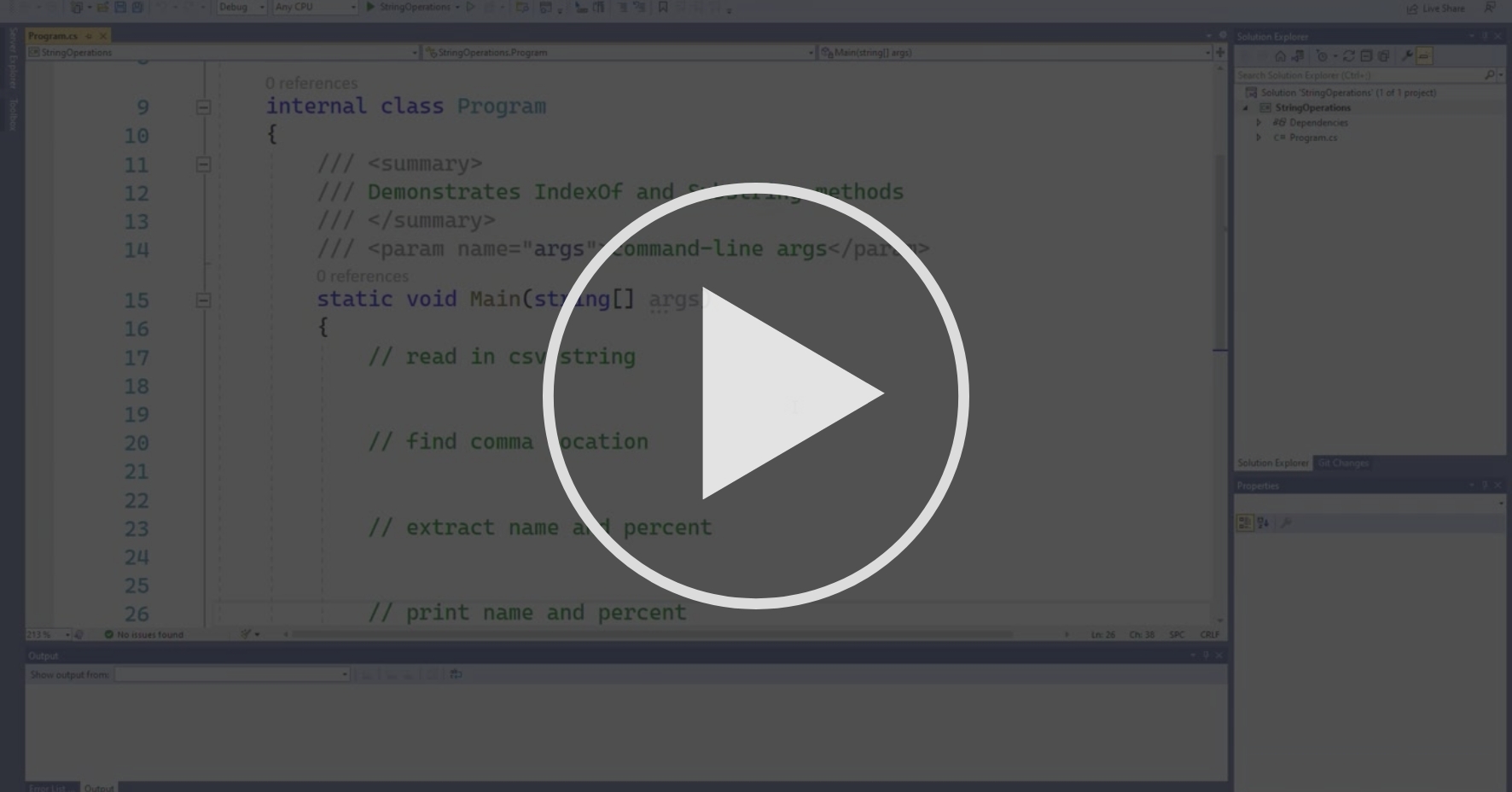 String Operations - Strings and Unity Audio | Coursera