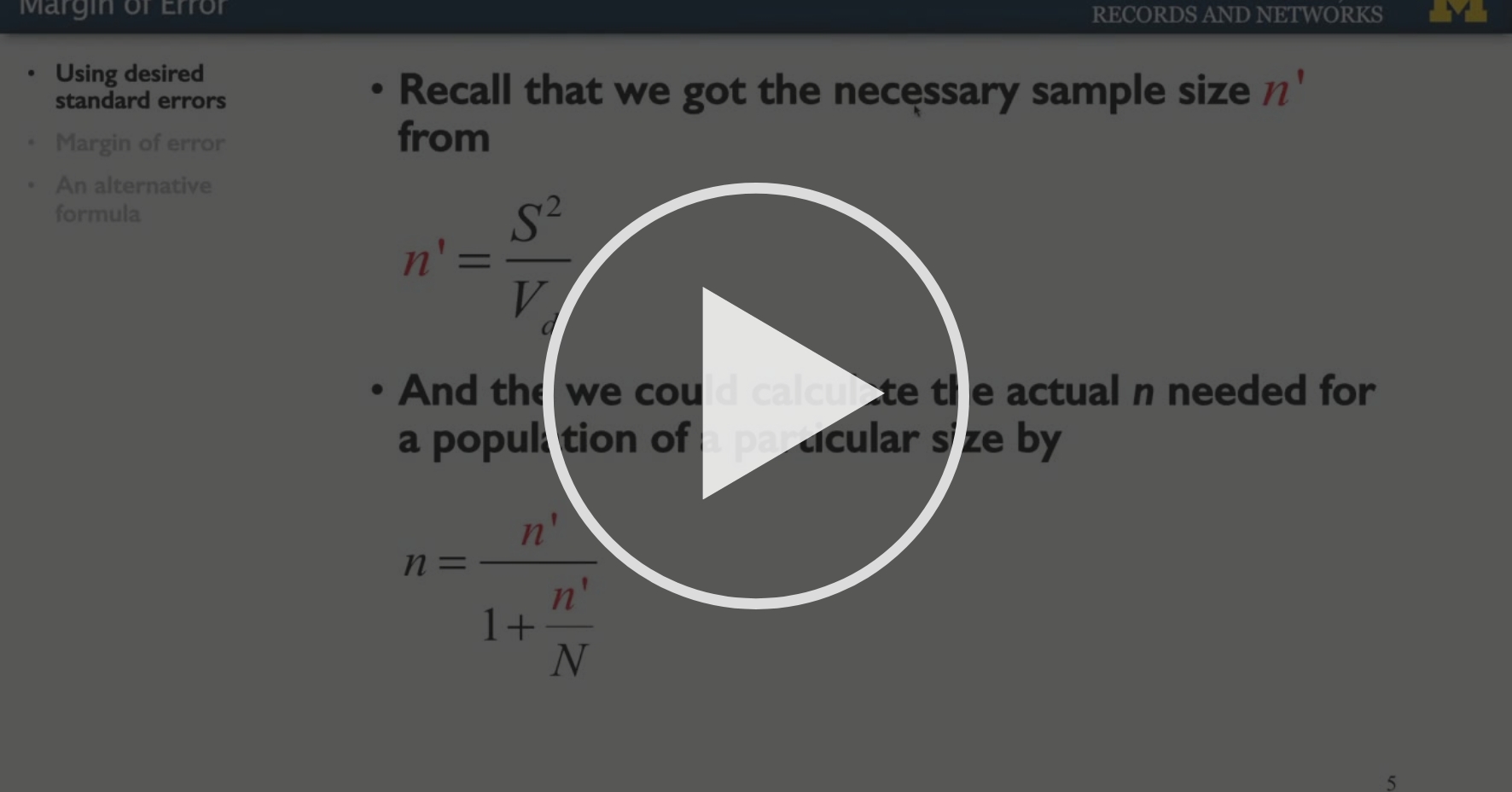 2 5 Margin Of Error Mere Randomization Coursera