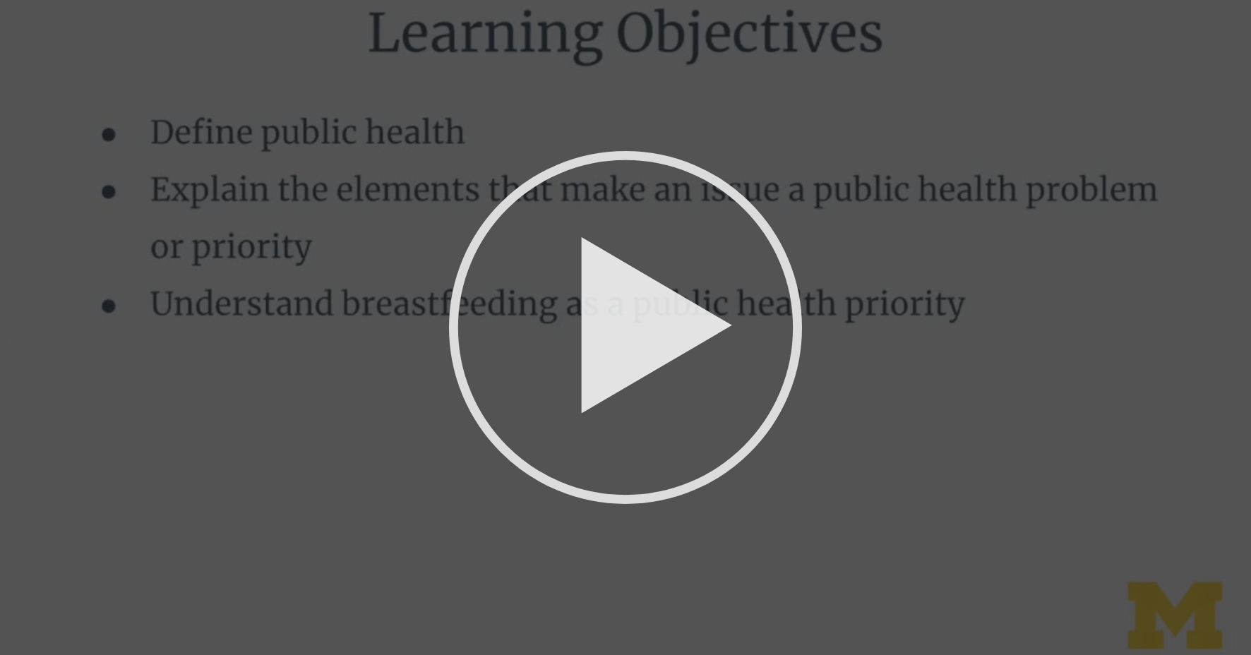Breastfeeding A Public Health Priority Week One Coursera