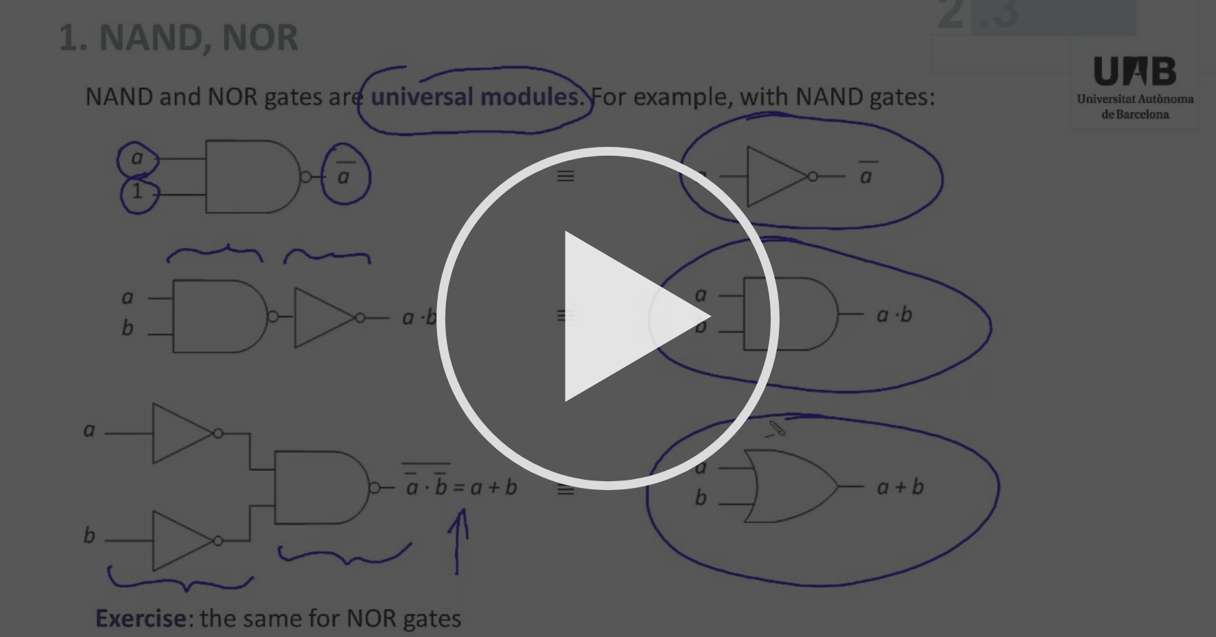 L2.3. NAND, NOR, XOR, NXOR, TRI-STATE - Combinational Circuits (I ...