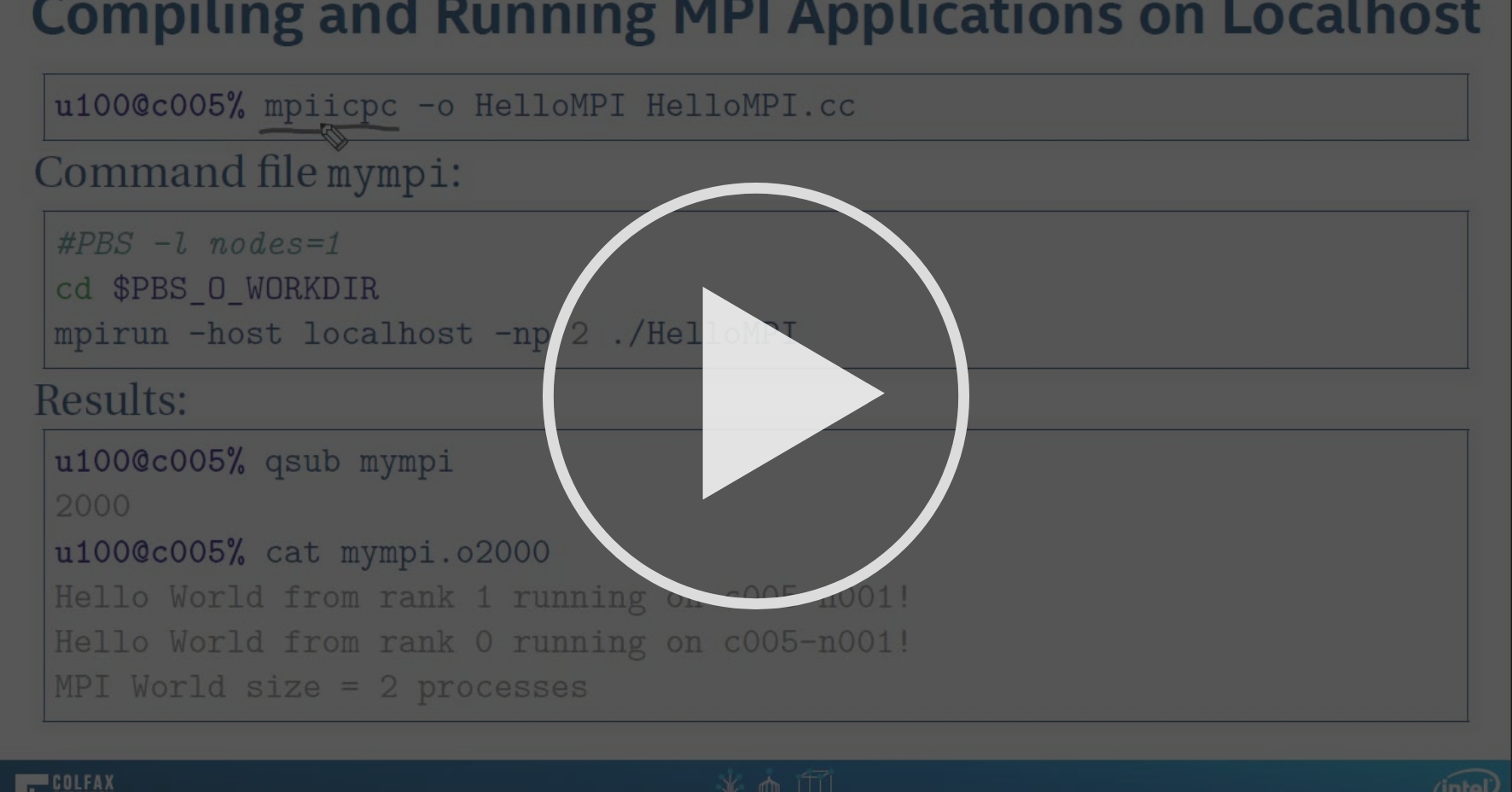 5 4 Compiling And Running With Mpi Clusters And Mpi Coursera
