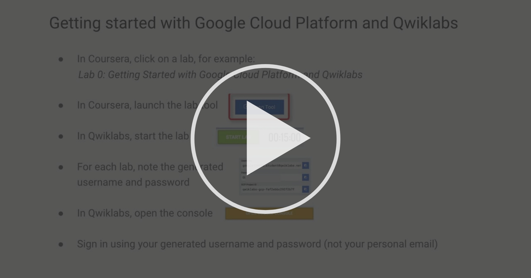 Qwiklabs Introduction - Introduction | Coursera Qwiklabs Introduction - Introduction | Coursera