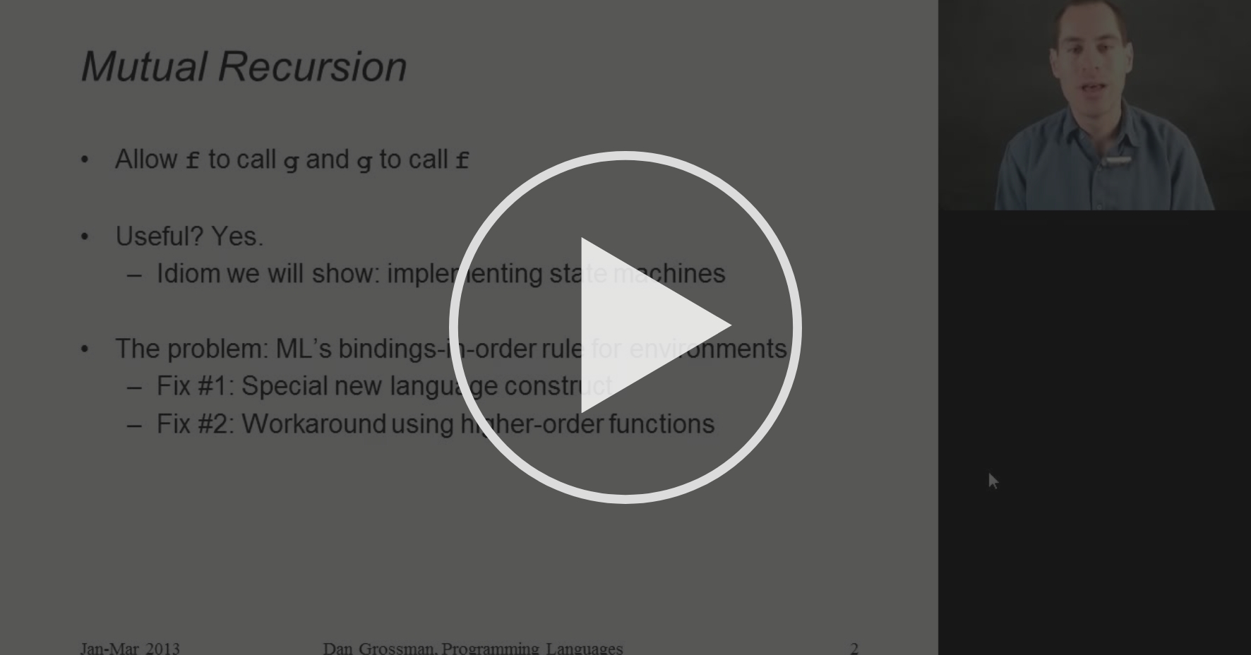 Mutual Recursion - Section 4 and Part-A Exam | Coursera