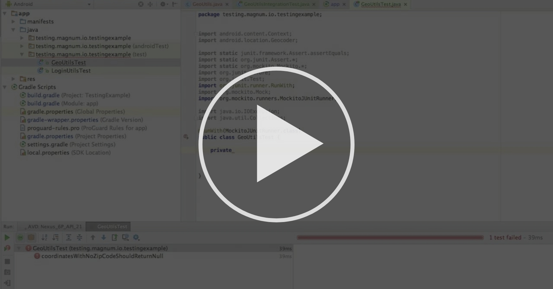 mock objects with android studio software engineering testing ii coursera