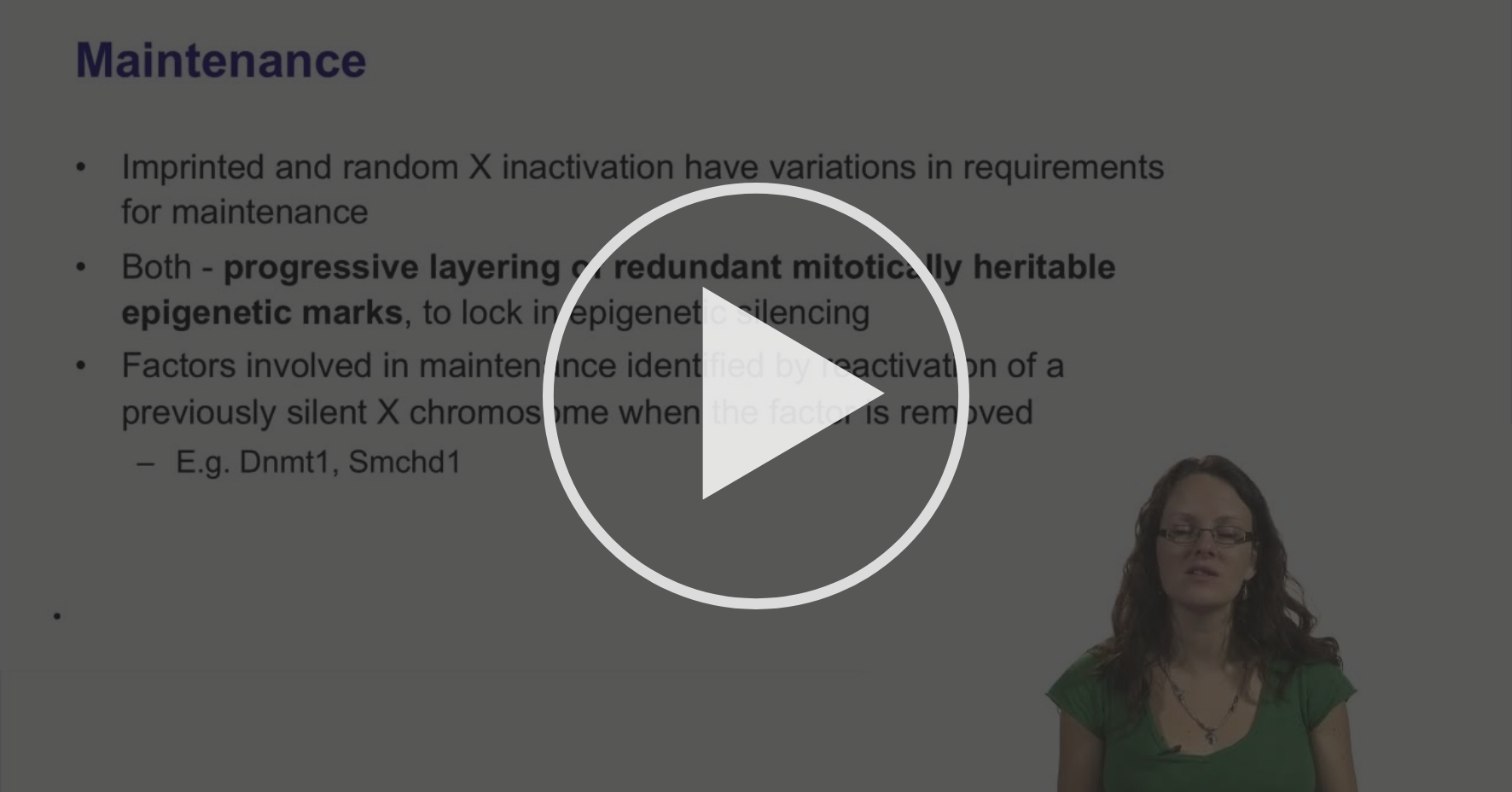 3 8 Stages Of X Inactivation Maintenance Of Silencing E G Dnmt1 Week 3 Dosage Compensation Coursera