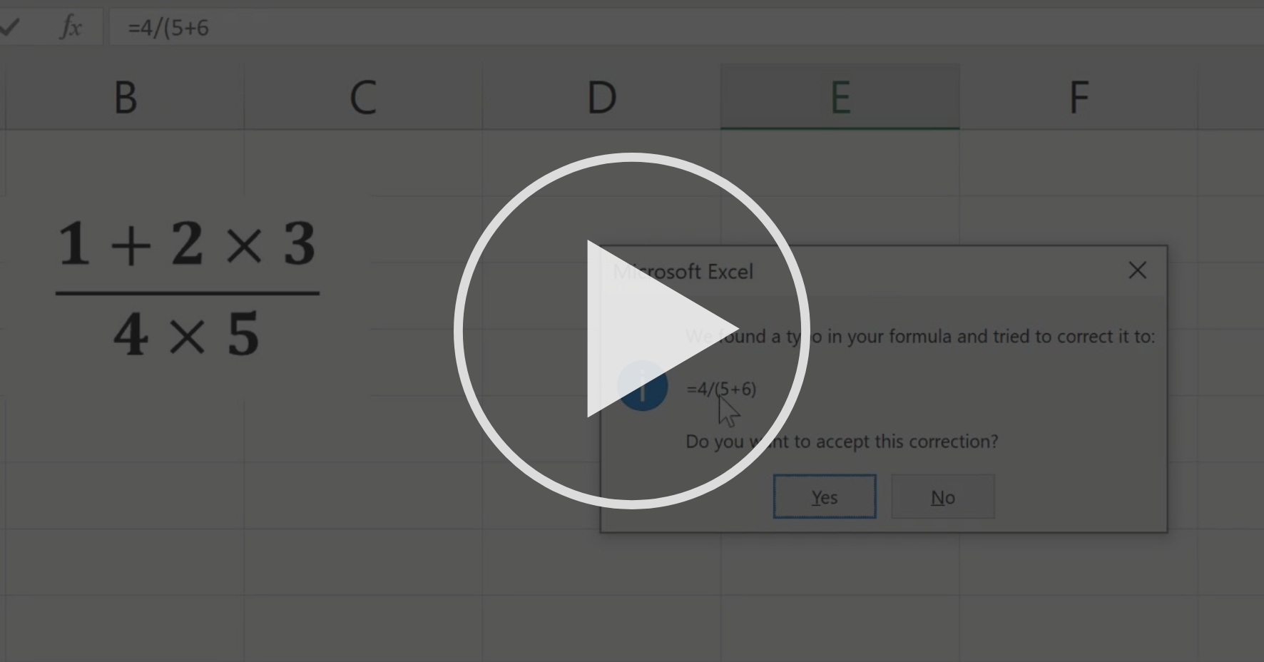 Troubleshooting Excel Formulas Expression Entry And Common Excel Functions Coursera