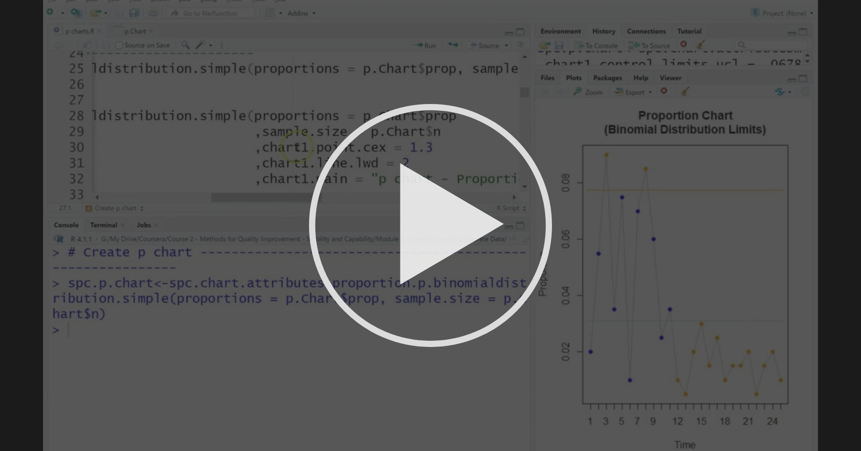 p Charts Part 3 Control Charts for Discrete Data Coursera
