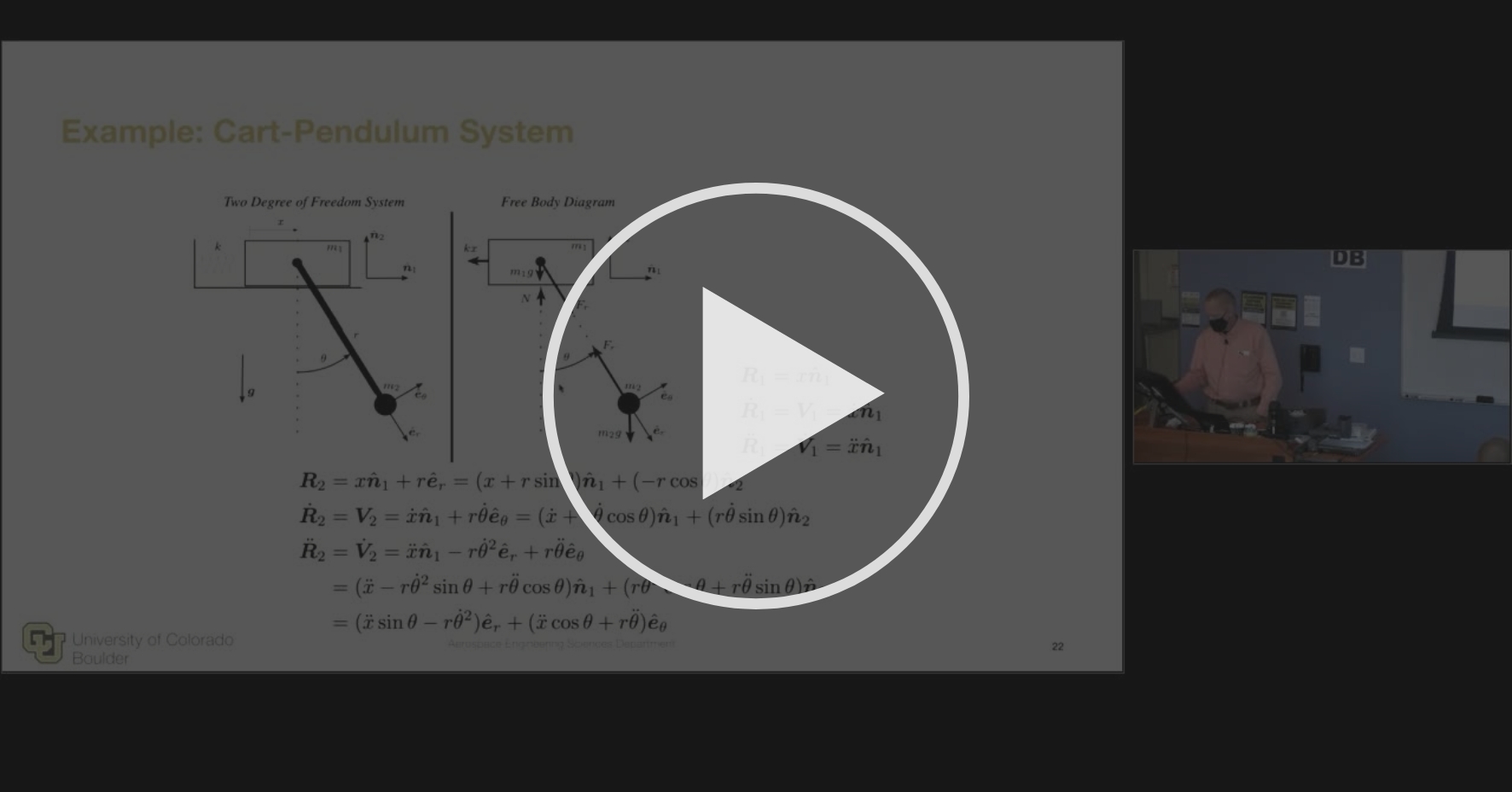 Example: Cart-Pendulum System - Generalized Methods of Analytical Mechanics  | Coursera