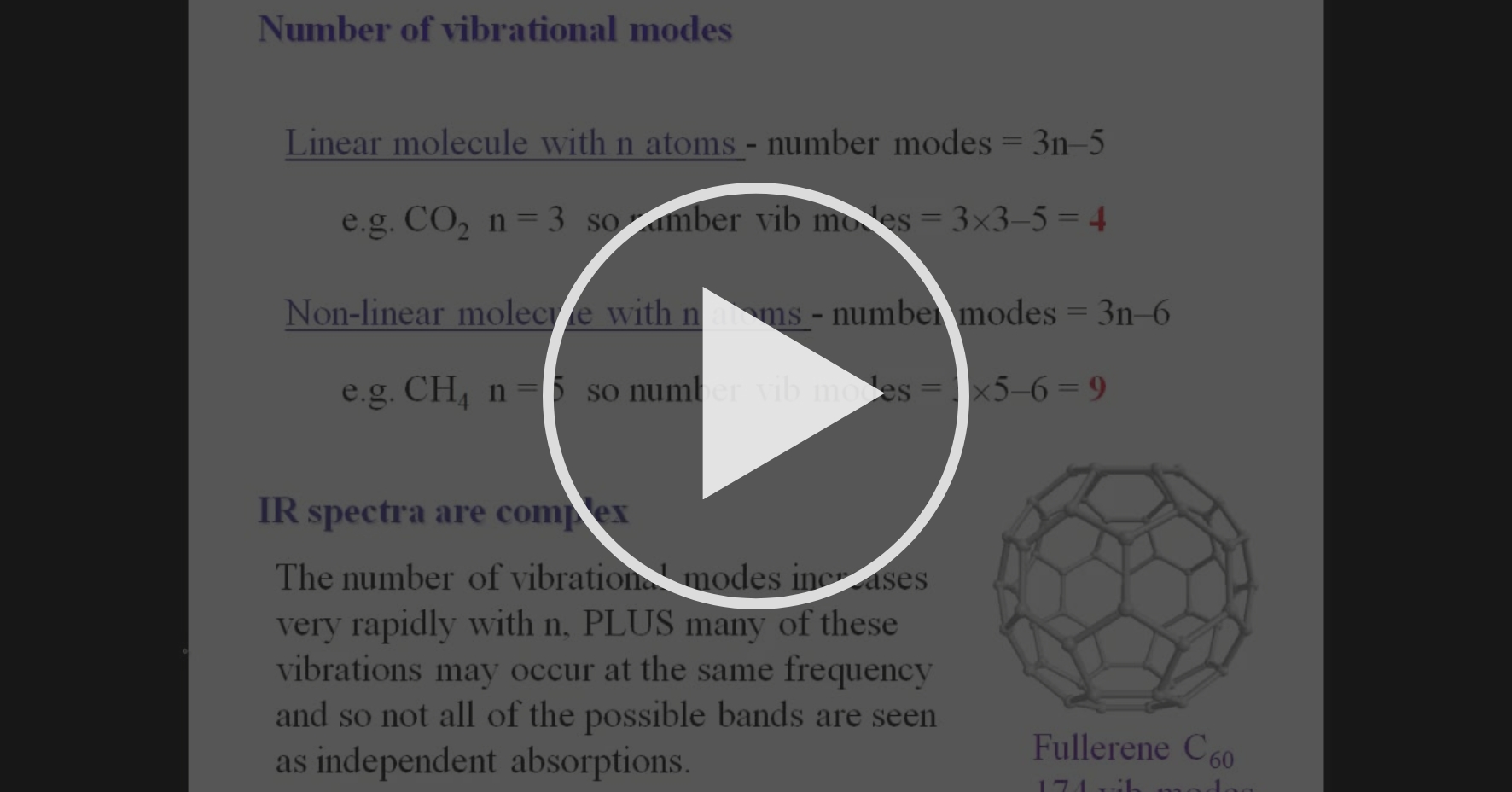 Vibrational Modes Infrared Spectroscopy Coursera