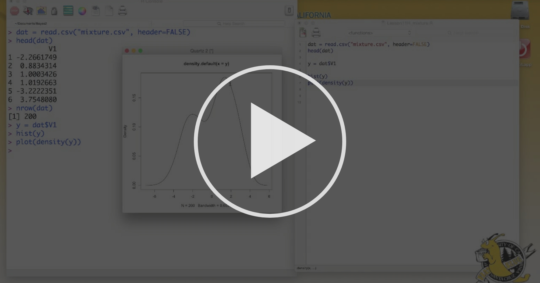Mixture model in JAGS Count data and hierarchical modeling Coursera