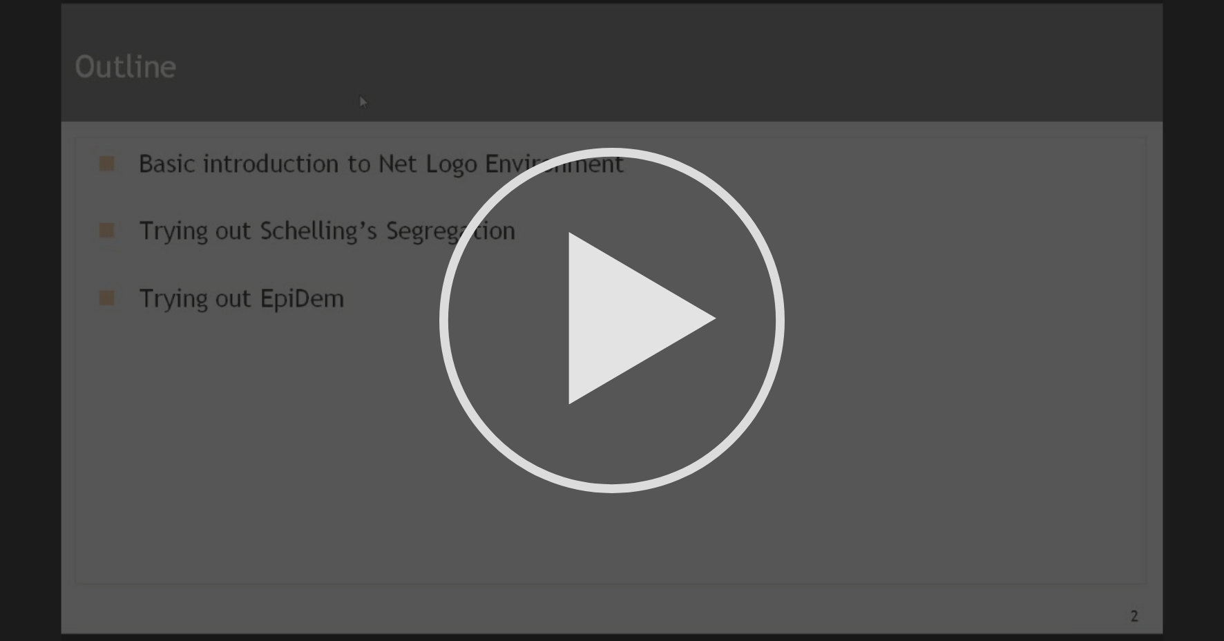 Tutorial 3A How to use agentbased models for scenariobuilding using