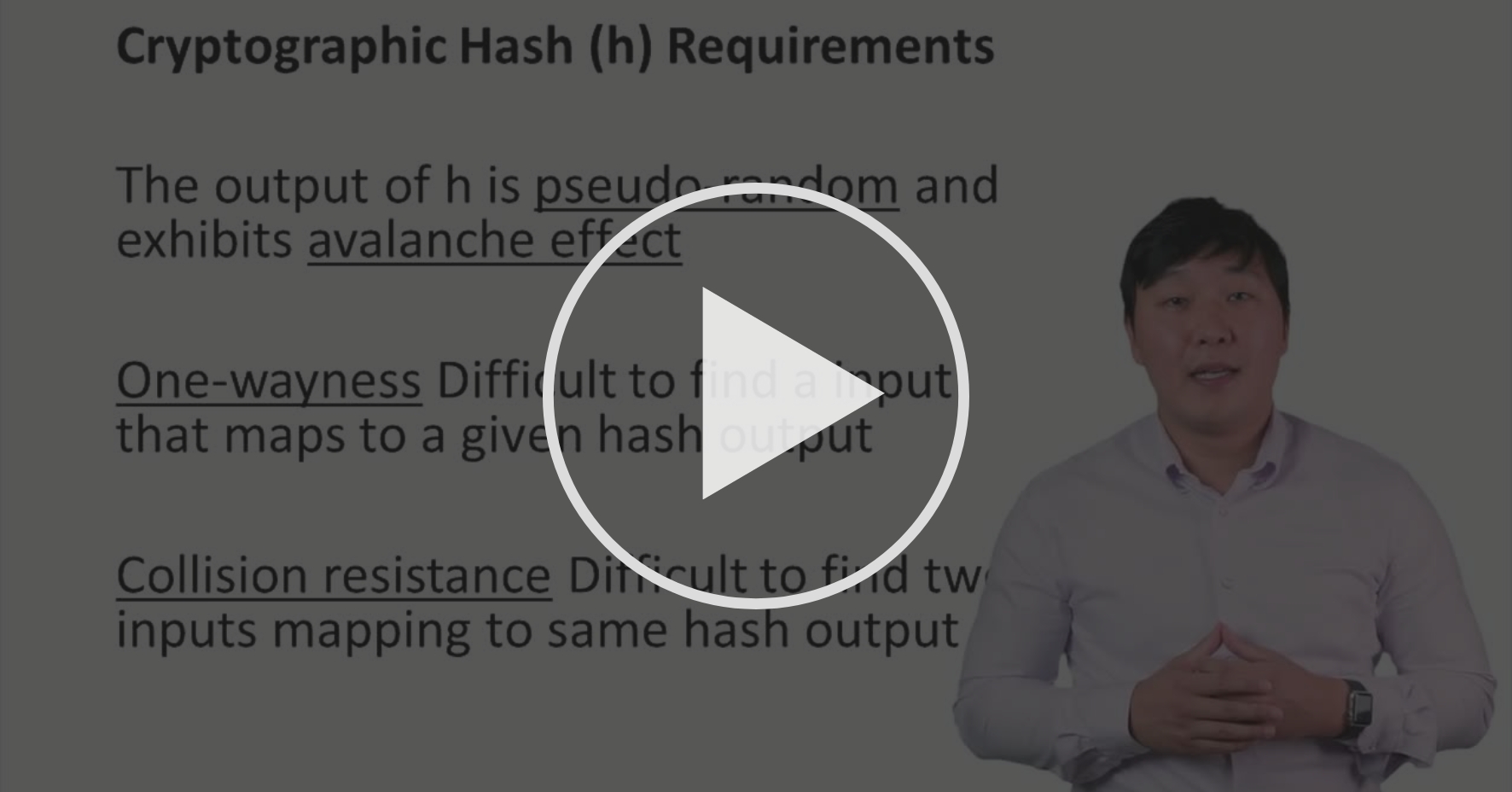 Cryptographic Hash Function Requirements: One-Way and Collision ...