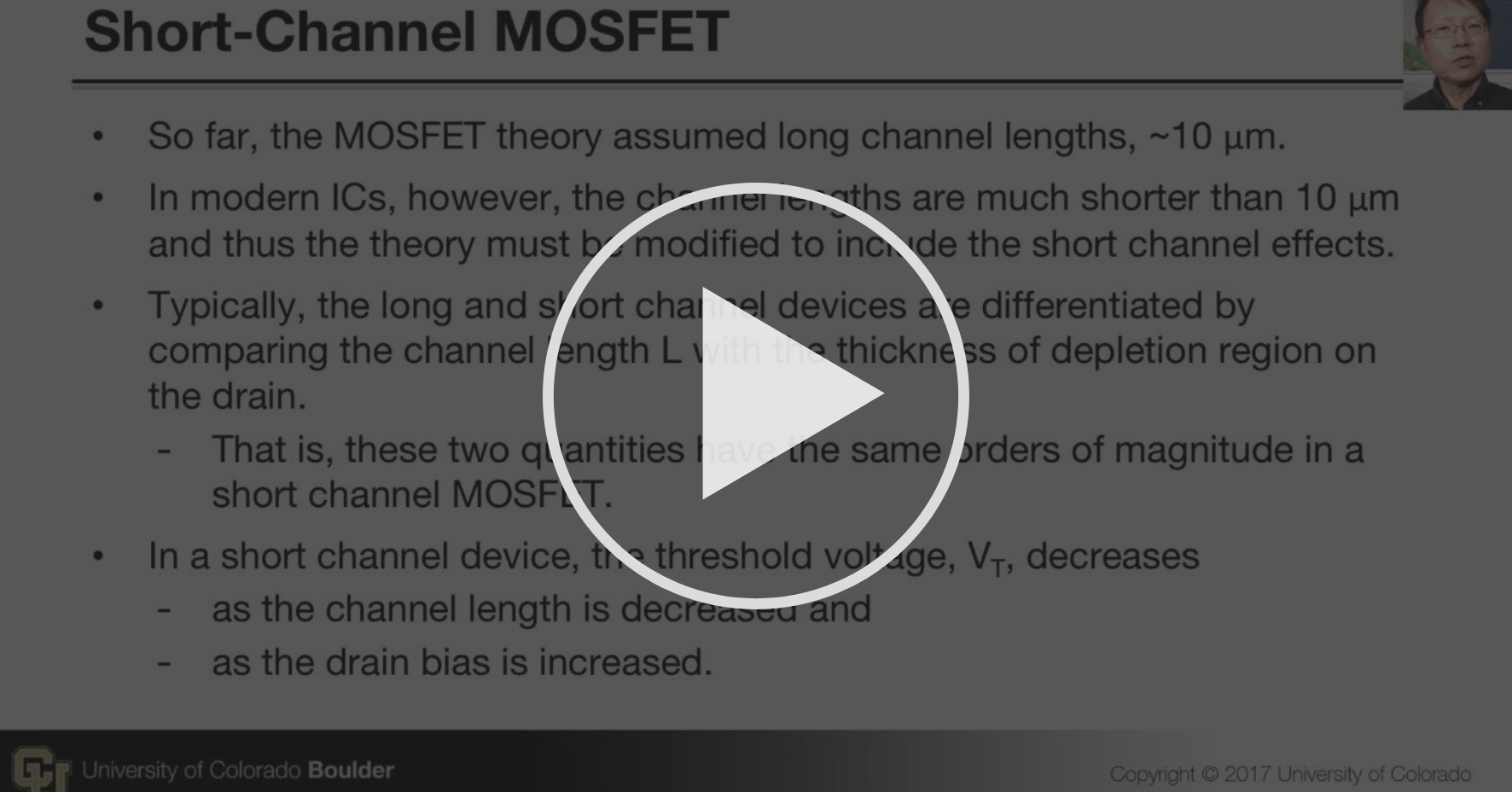 Short Channel Effects 1 MOS Field Effect Transistor (MOSFET) Coursera