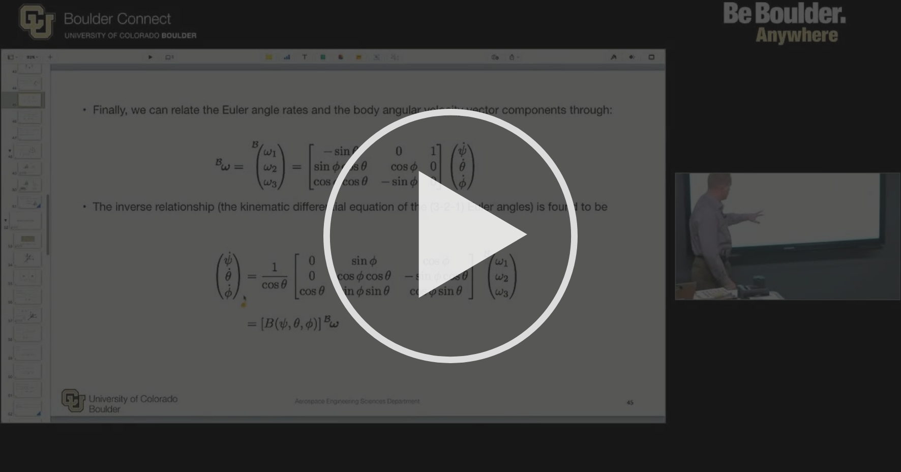 Optional Review: Euler Angle Differential Kinematic Equations - Rigid ...