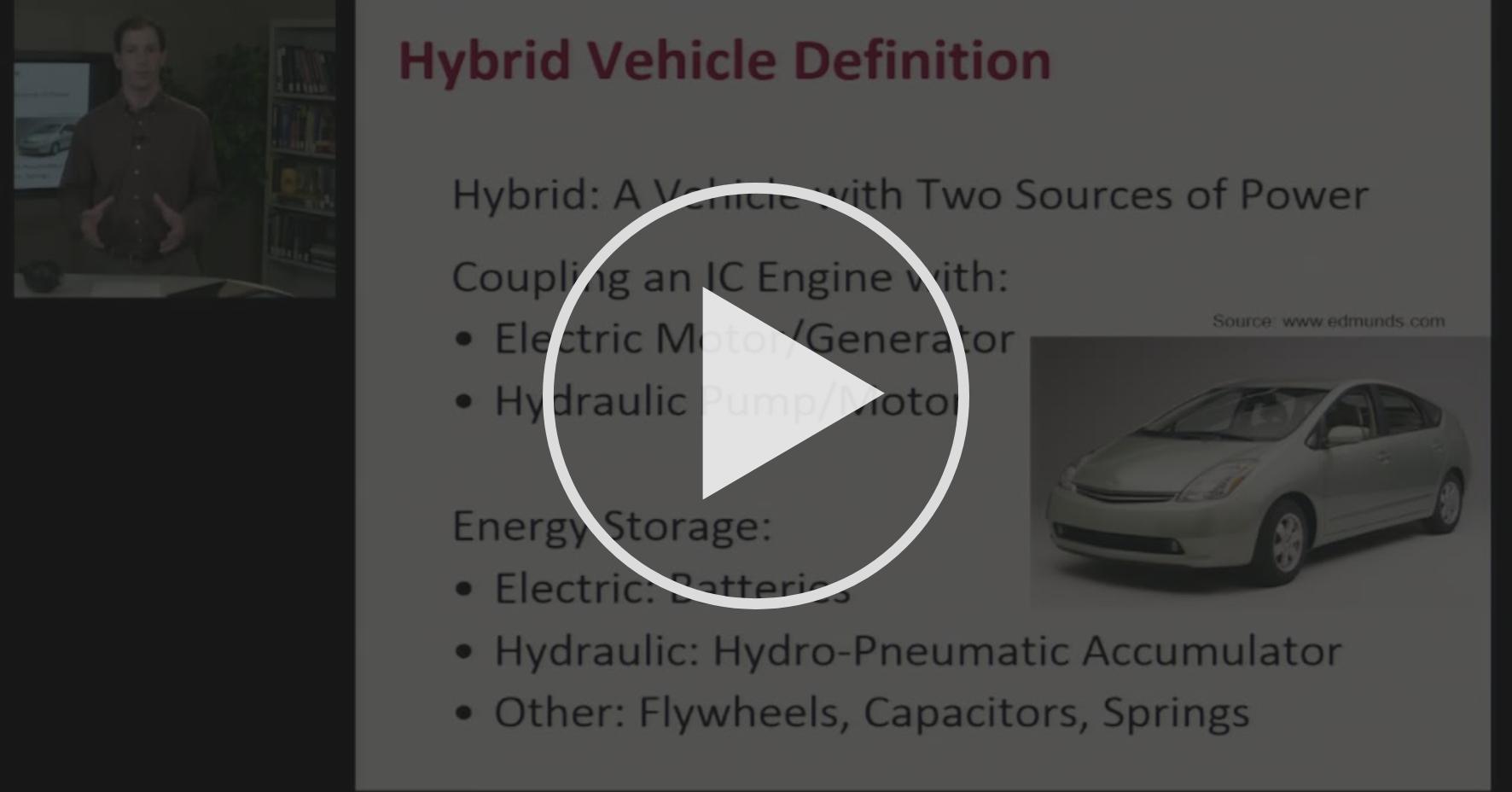 Introduction to Hydraulic Hybrid Vehicles Week 6 Advanced Components