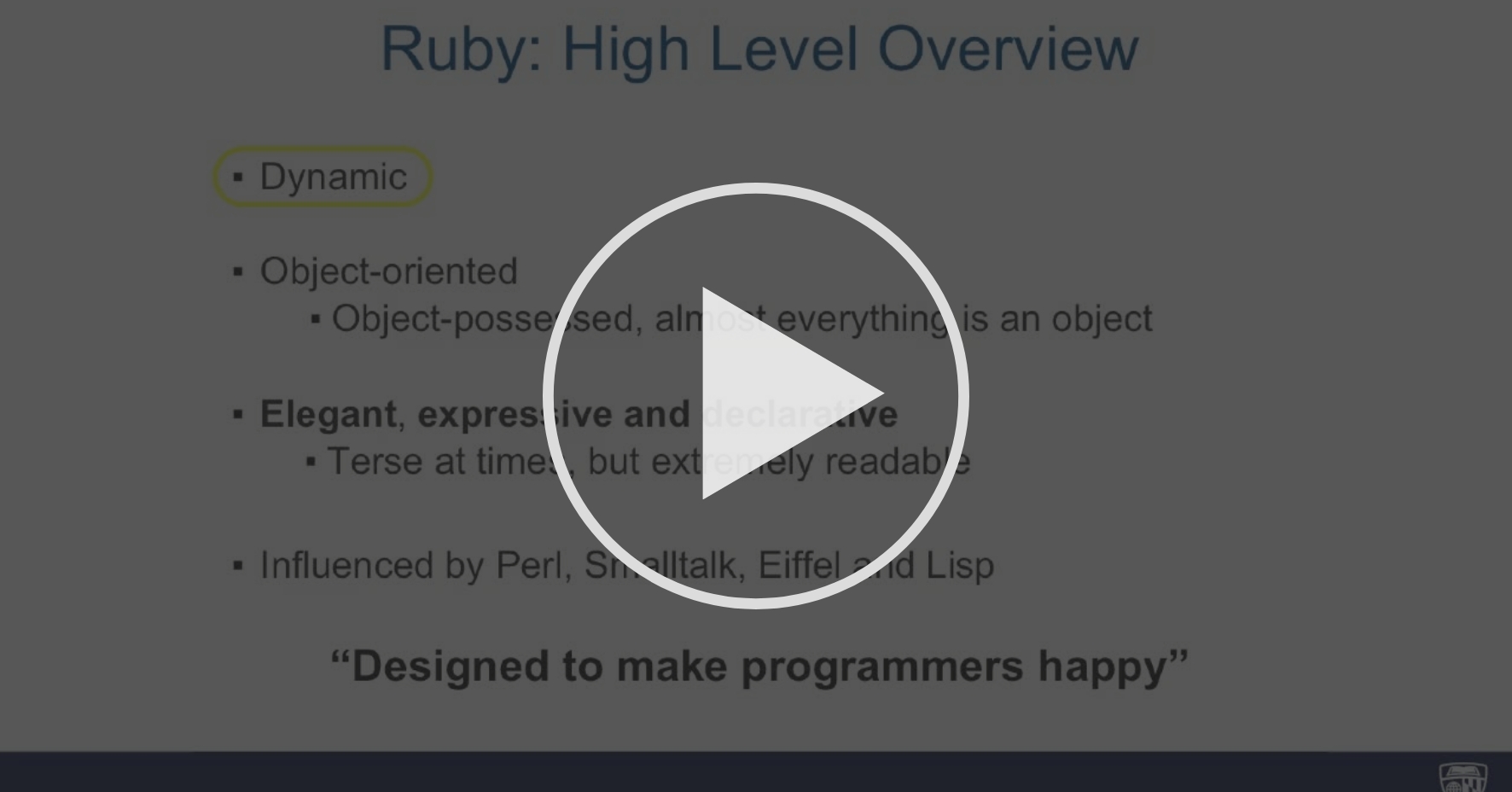 Ruby Basics Introduction To Ruby Coursera