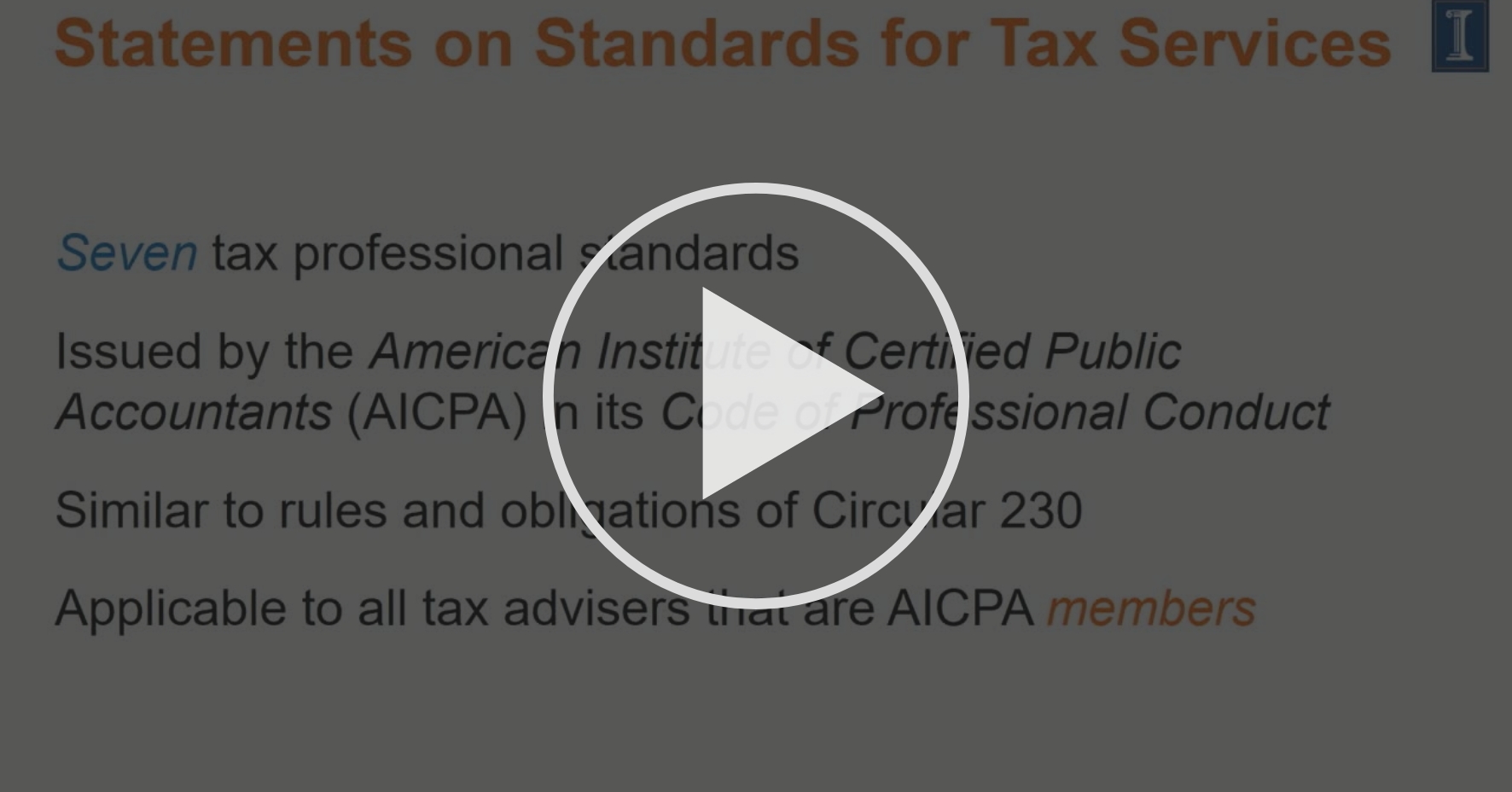 Lesson 7 3 2 Aicpa Standards Module 7 Professional Tax Practice
