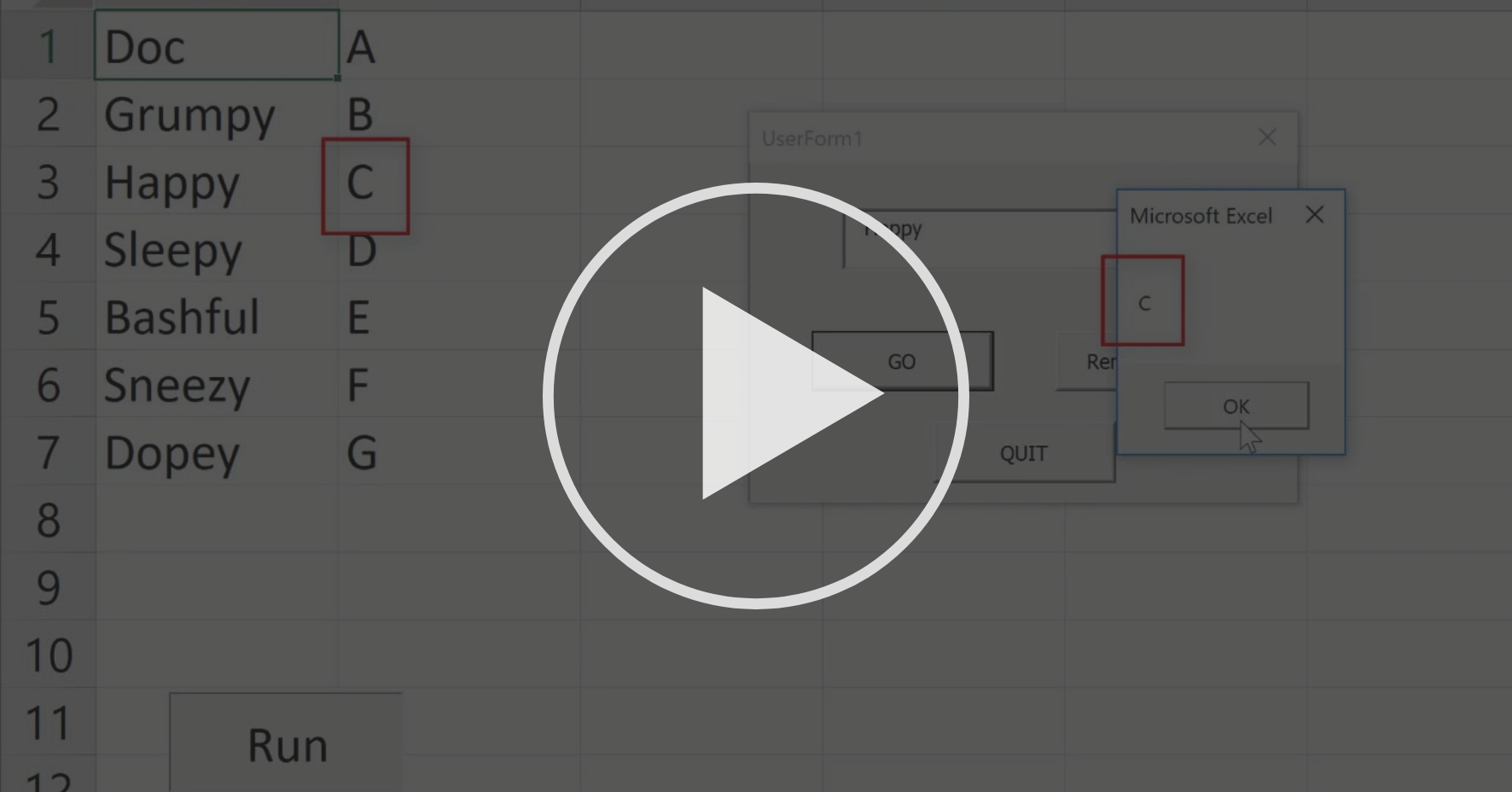 Introduction to combo boxes, Part 1 User forms and advanced user