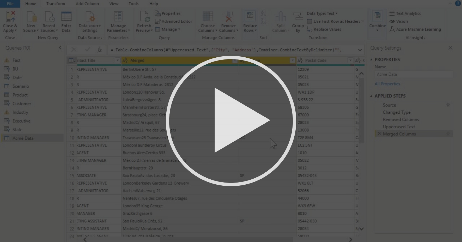 Overview of the Applied Steps List in Power Query Editor - Week 1 ...