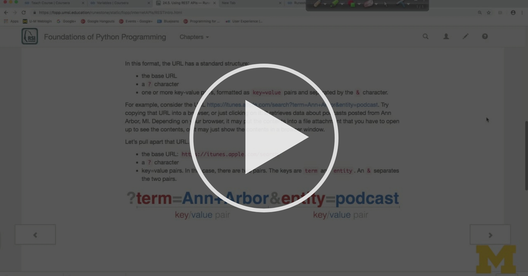 Rest Api Urls Internet Apis Coursera