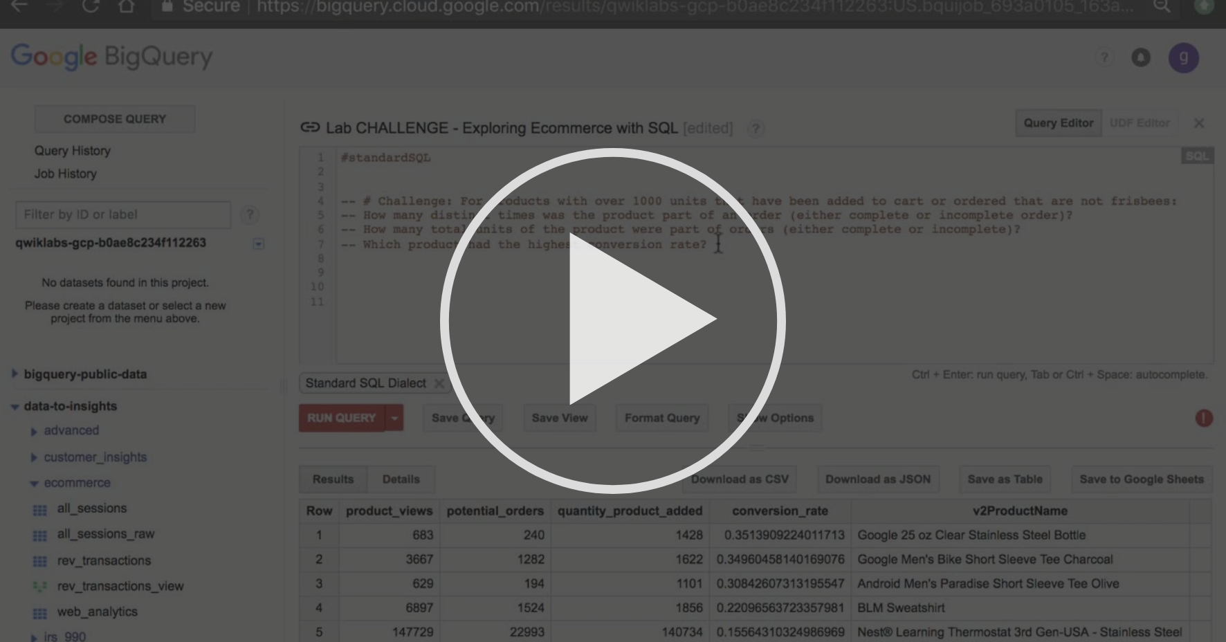 チャレンジ 1 ソリューション コンバージョン率の計算 モジュール 2 ビッグデータ ツールの概要 Coursera