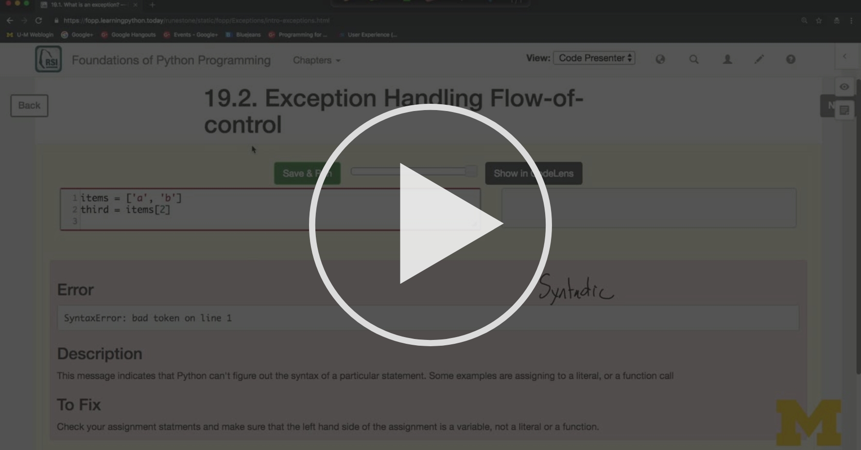 Exception Handling Flow-of-control - Unit Testing and Exceptions | Coursera