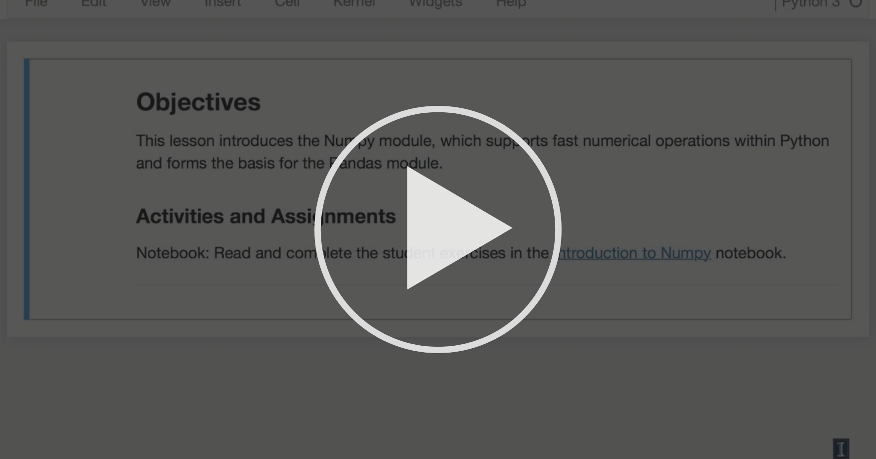 Introduction to Numpy - Module 4: Statistical Data Analysis | Coursera