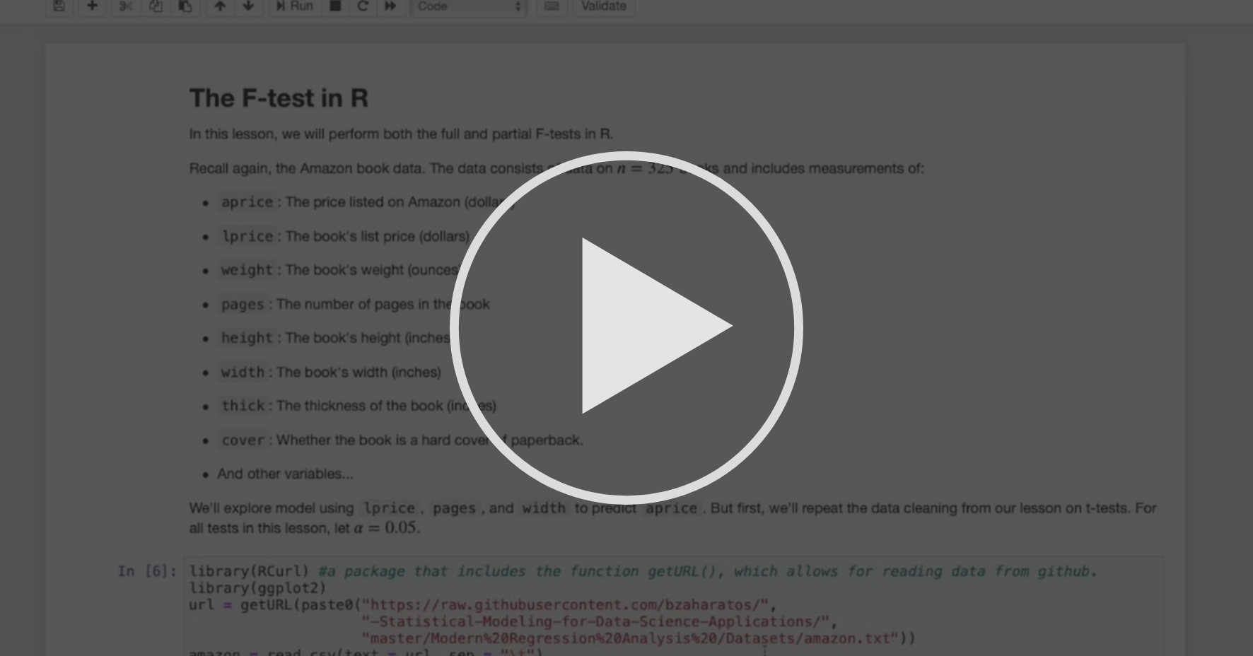 The F Test In R Inference In Linear Regression Coursera