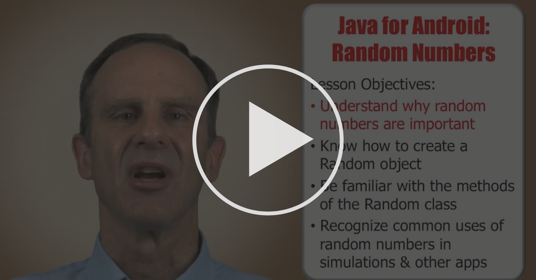 Random Number Generation Coursera