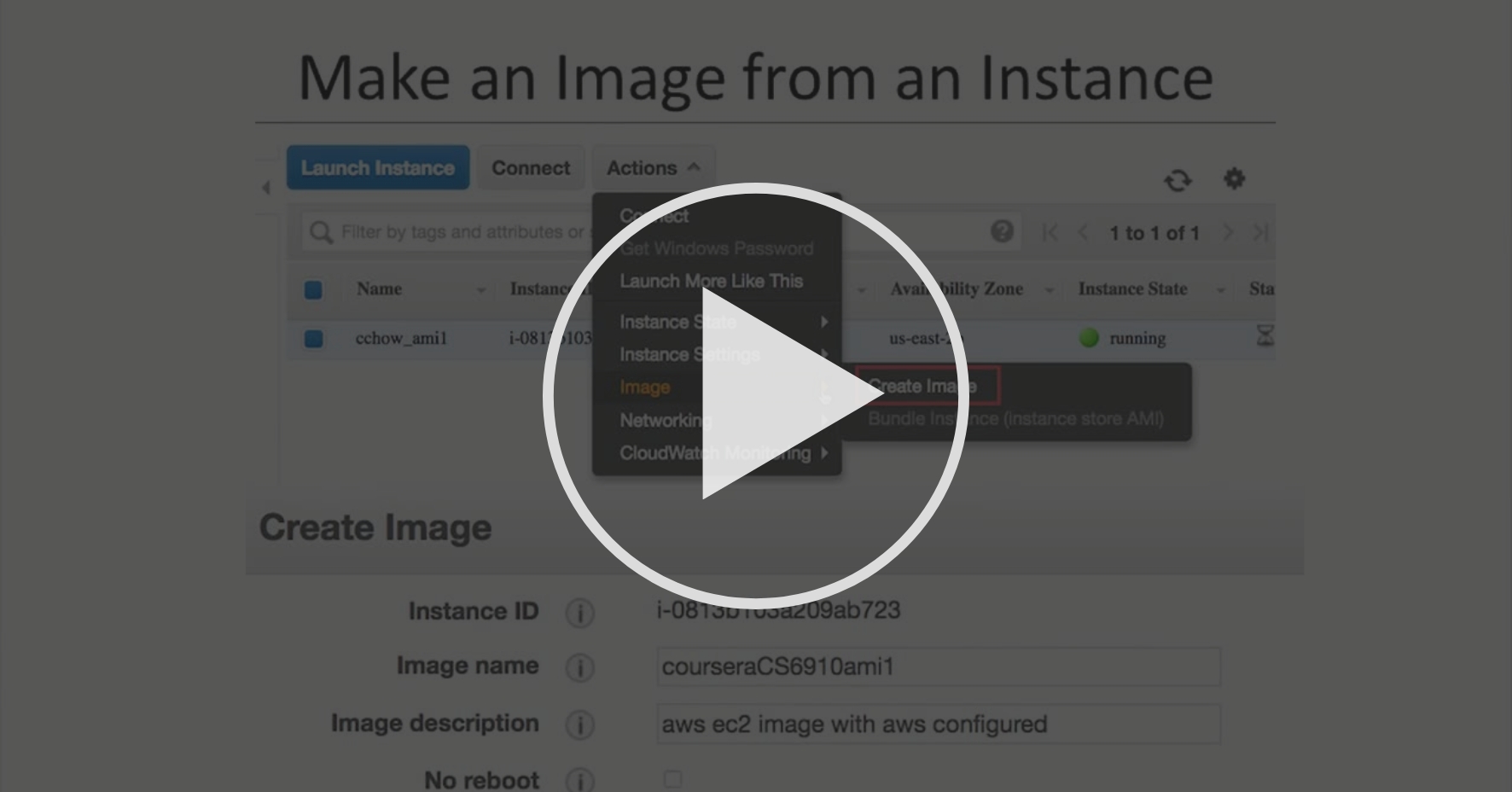 Use AWS ClI to clone and manage instances Secure Server Configuration