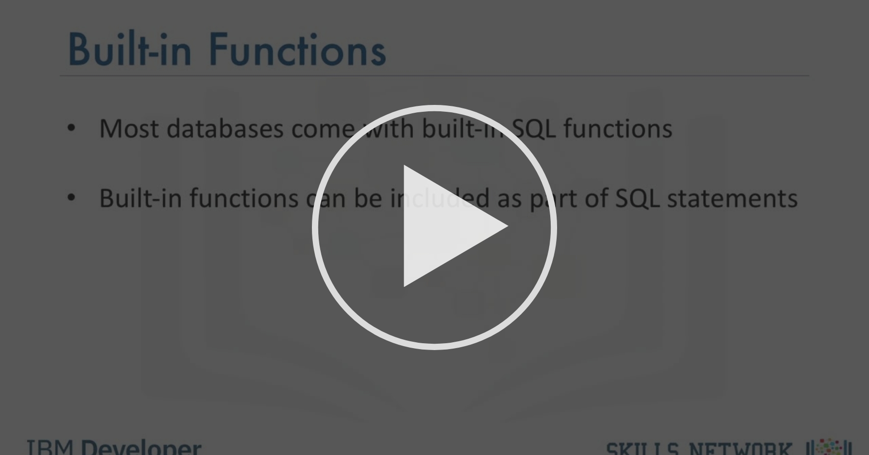 Built-in Database Functions - Intermediate SQL | Coursera