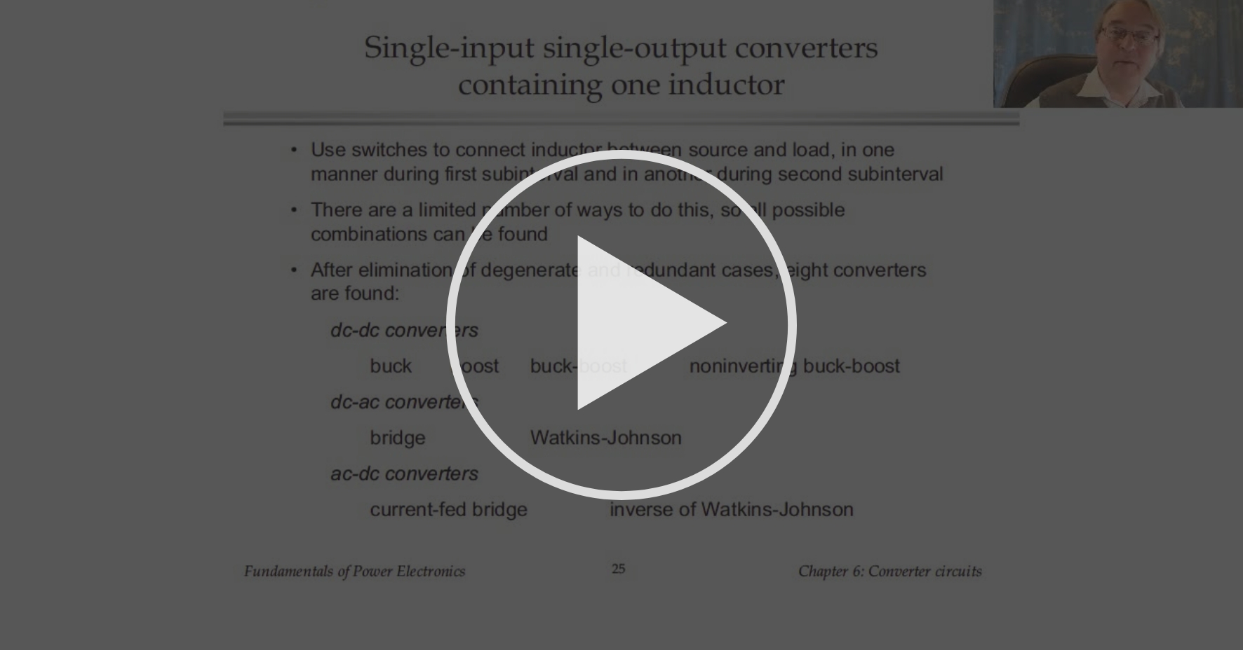 Sect. 6.2 A Short List of Nonisolated Converters Ch 6 Converter