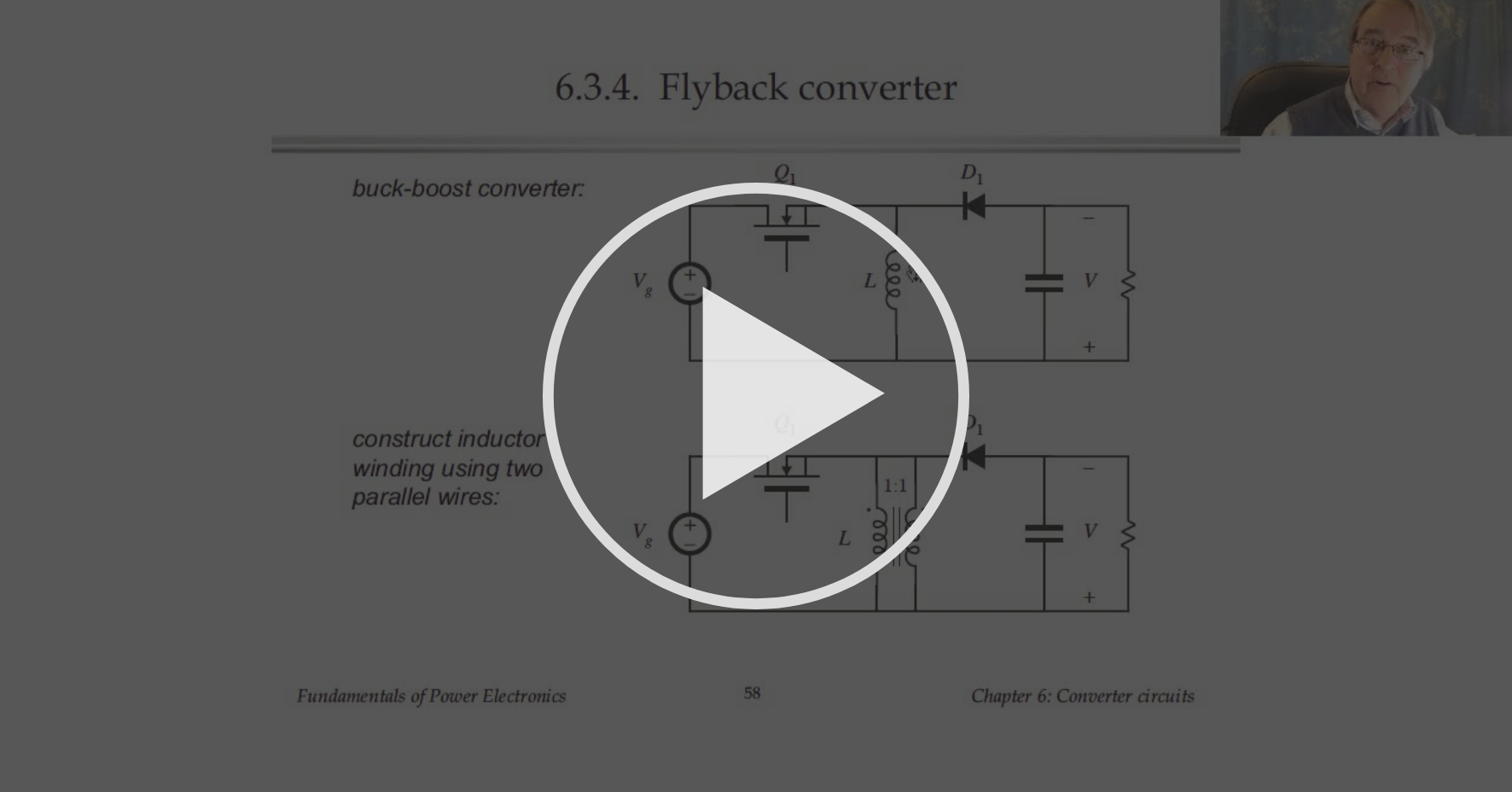 Sect. 6.3.4 The Flyback Converter Ch 6 Converter Circuits Coursera