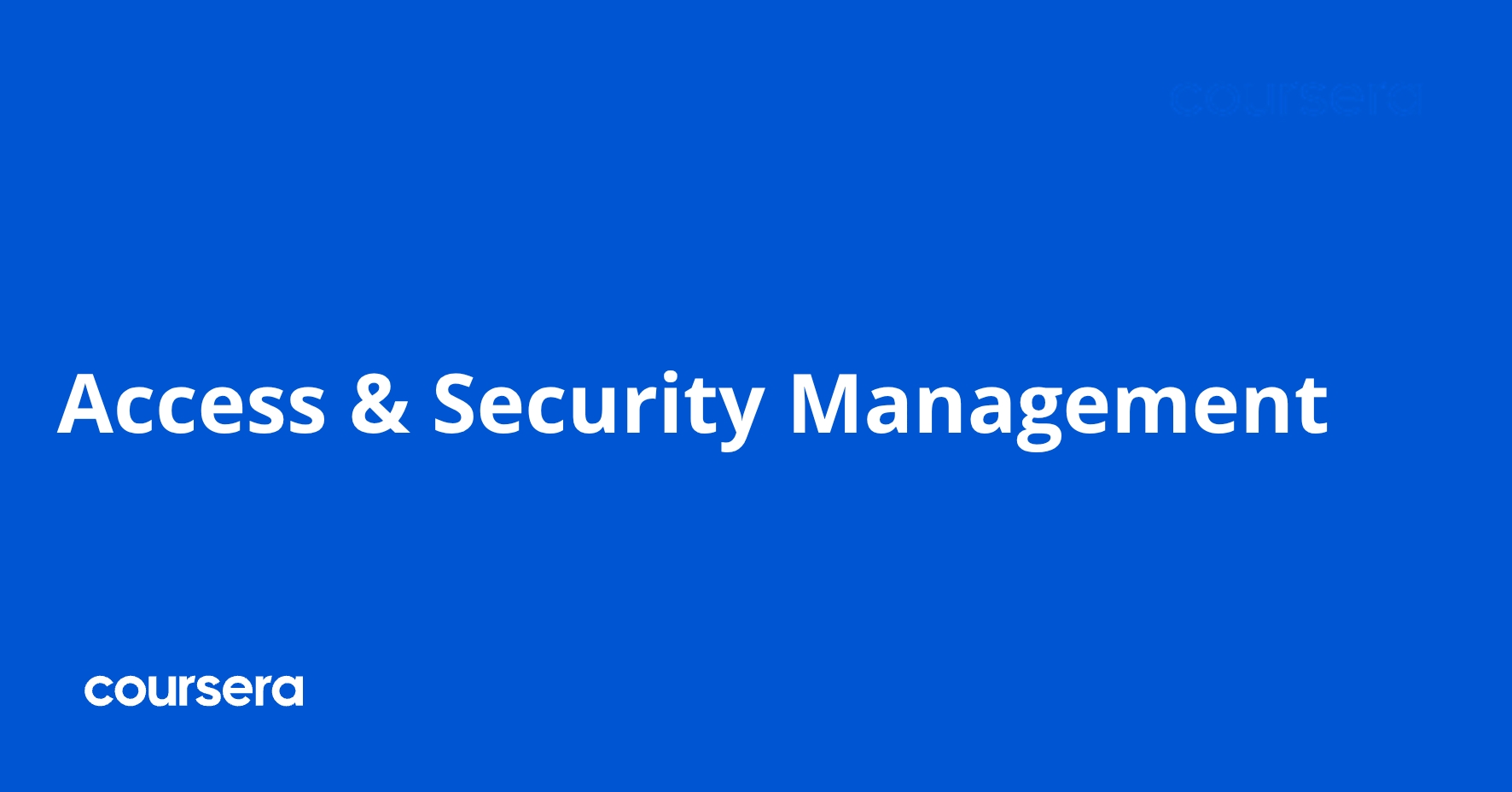 Access & Security Management