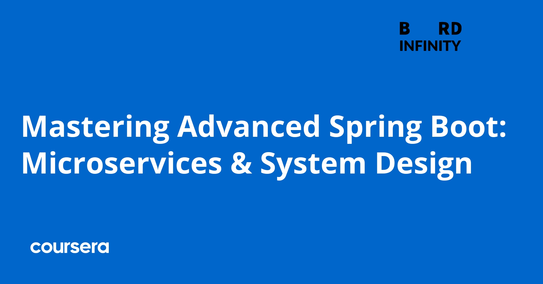 Mastering Advanced Spring Boot: Microservices & System Design | Coursera