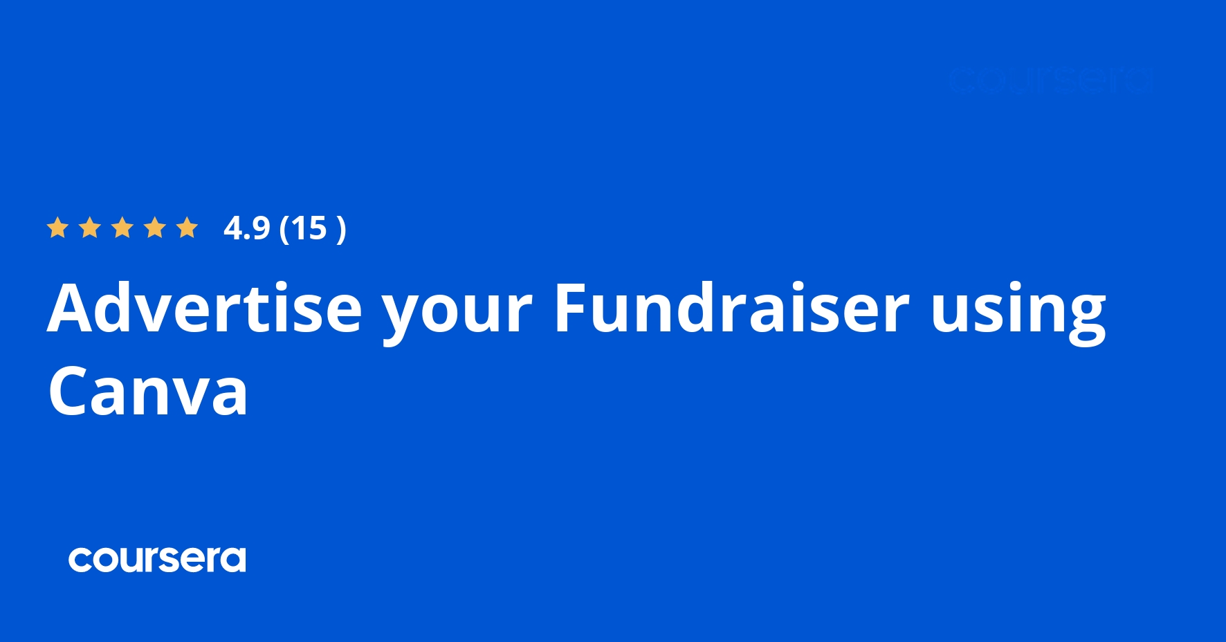 Advertise your Fundraiser using Canva