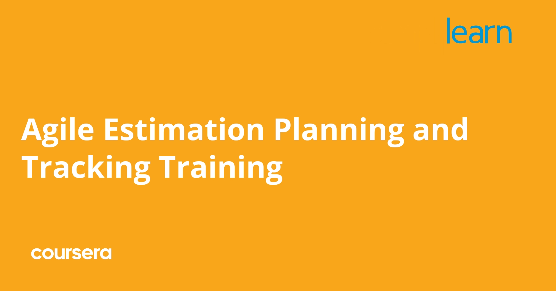 Agile Estimation, Planning, and Tracking