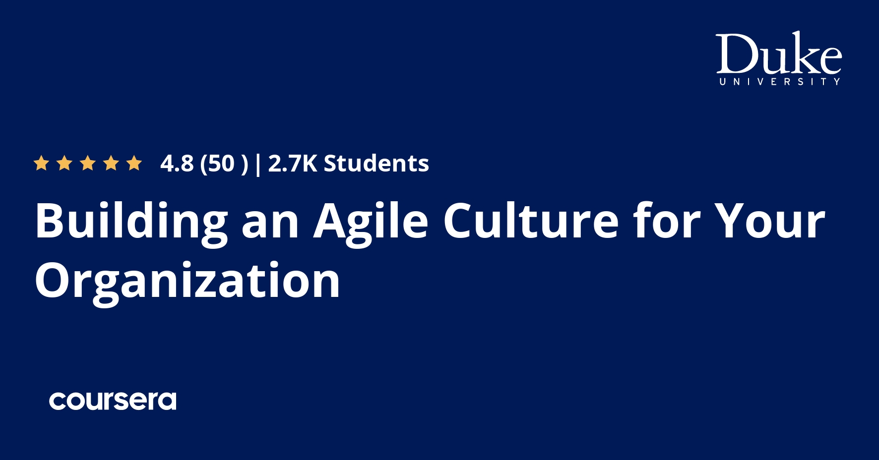 Building An Agile Culture For Your Organization Coursera Building an agile culture for your organization coursera