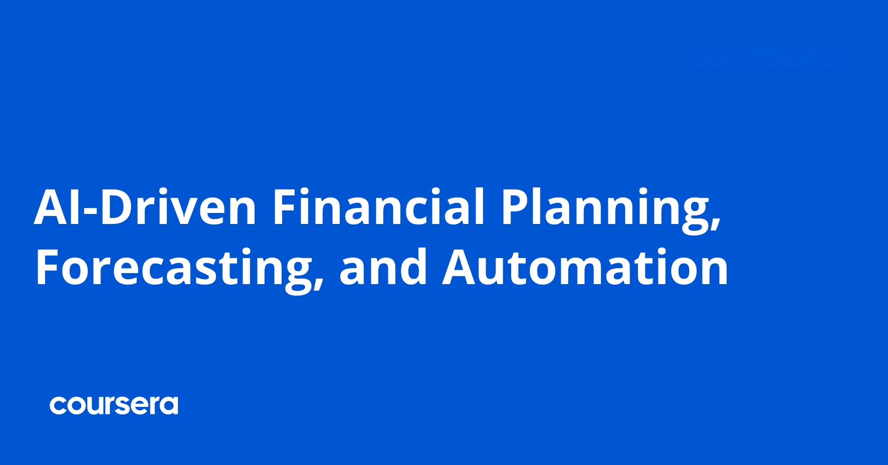 AI-Driven Financial Planning, Forecasting, and Automation