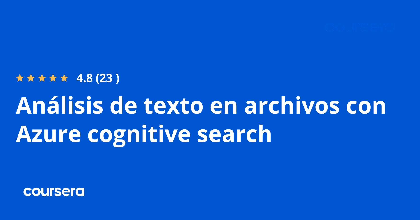 Análisis de texto en archivos con Azure cognitive search
