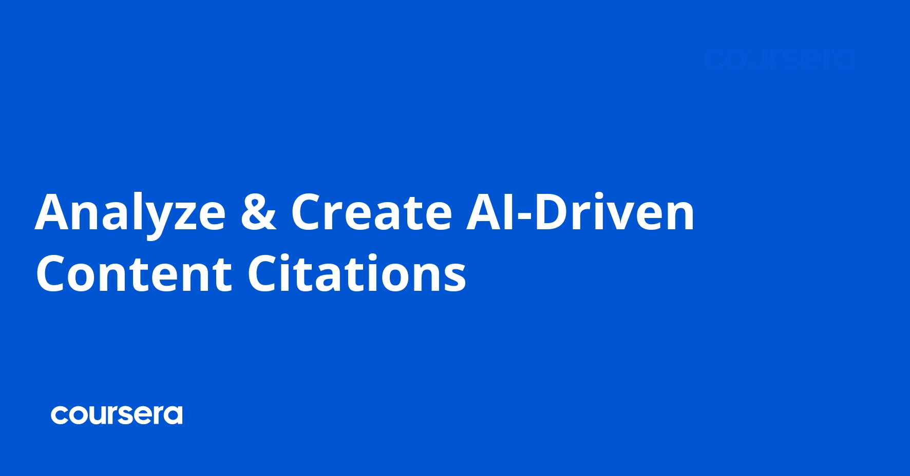 Analyze & Create AI-Driven Content Citations
