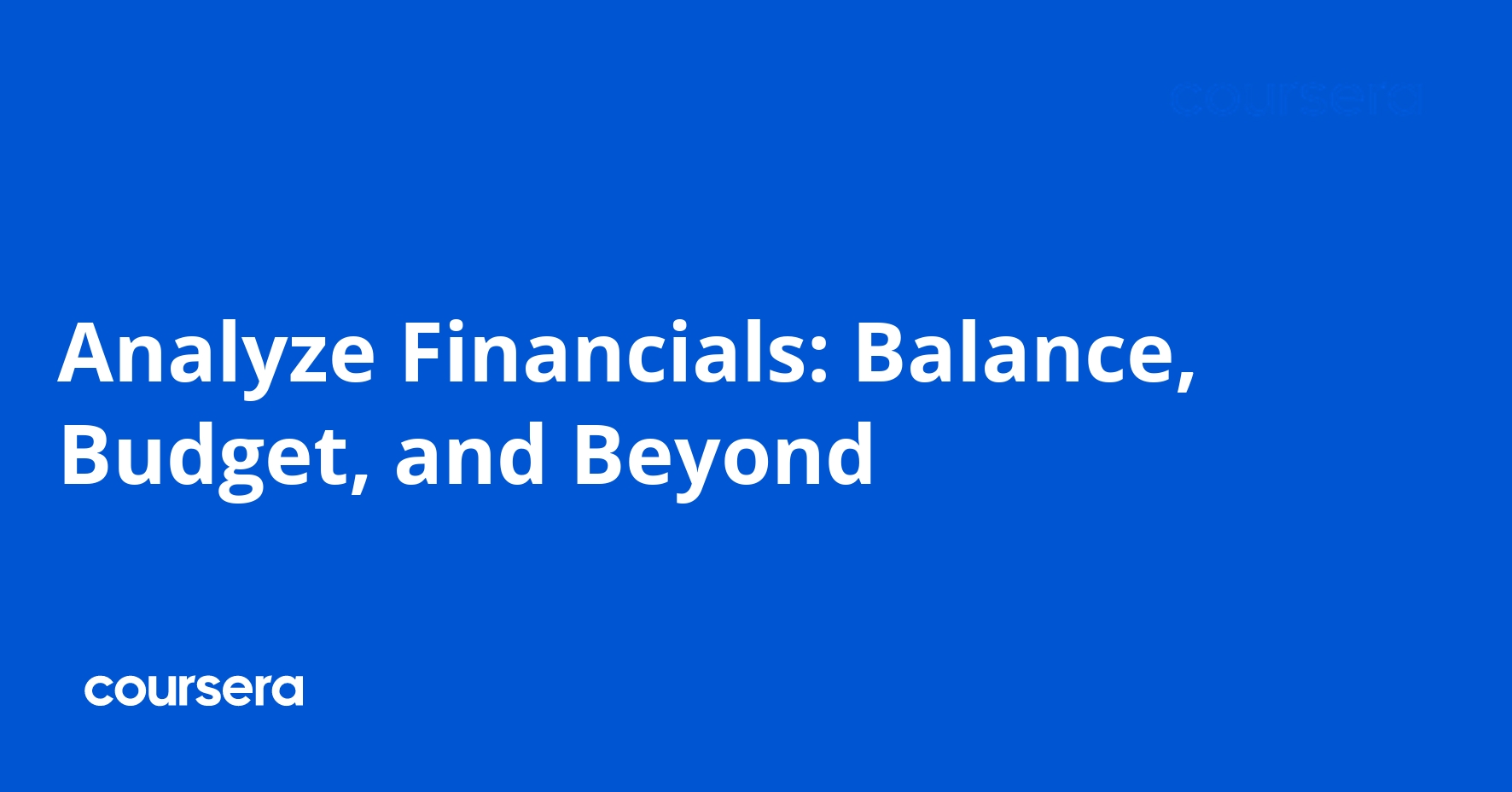 Analyze Financials: Balance, Budget, and Beyond
