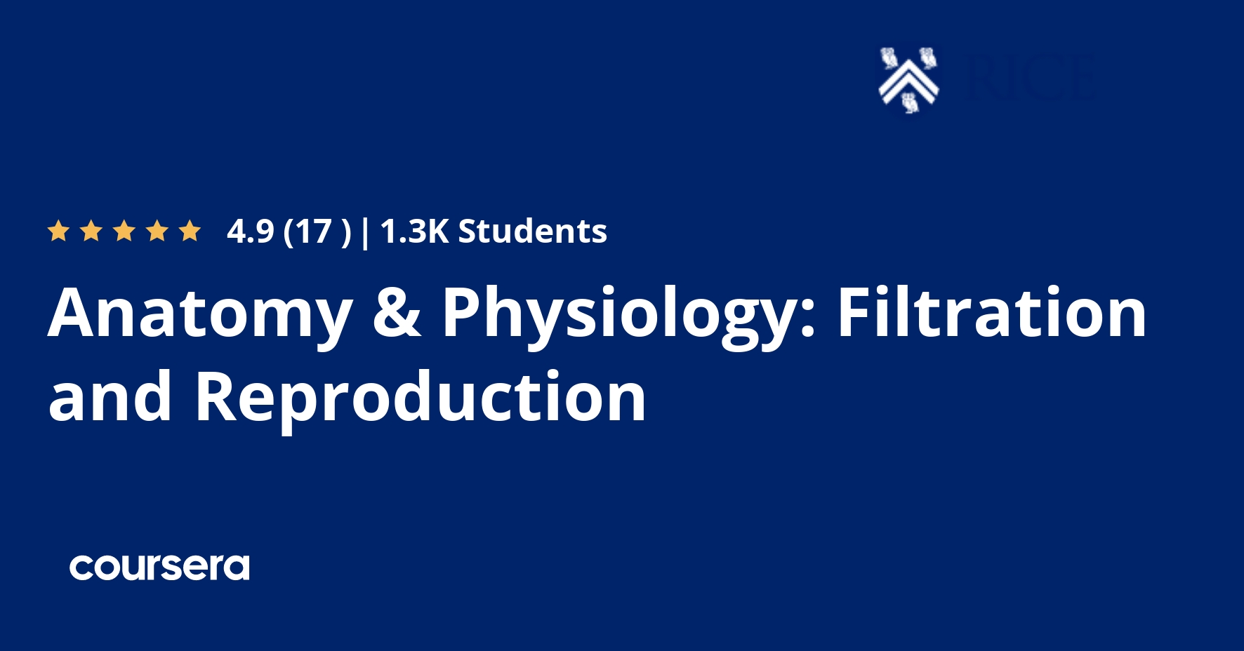 Anatomy & Physiology Filtration and Reproduction Coursera