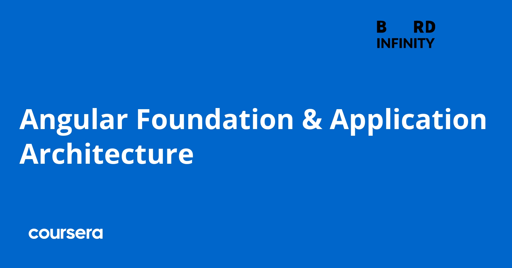 Angular Foundation & Application Architecture