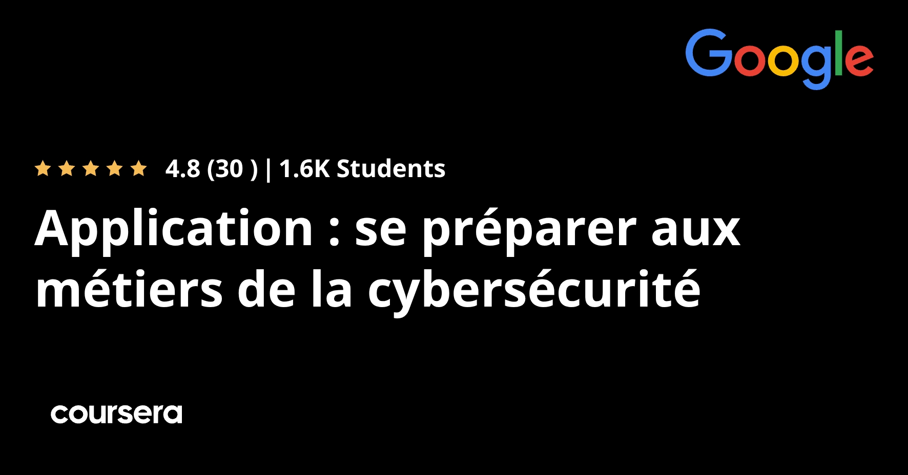 Application : se préparer aux métiers de la cybersécurité | Coursera